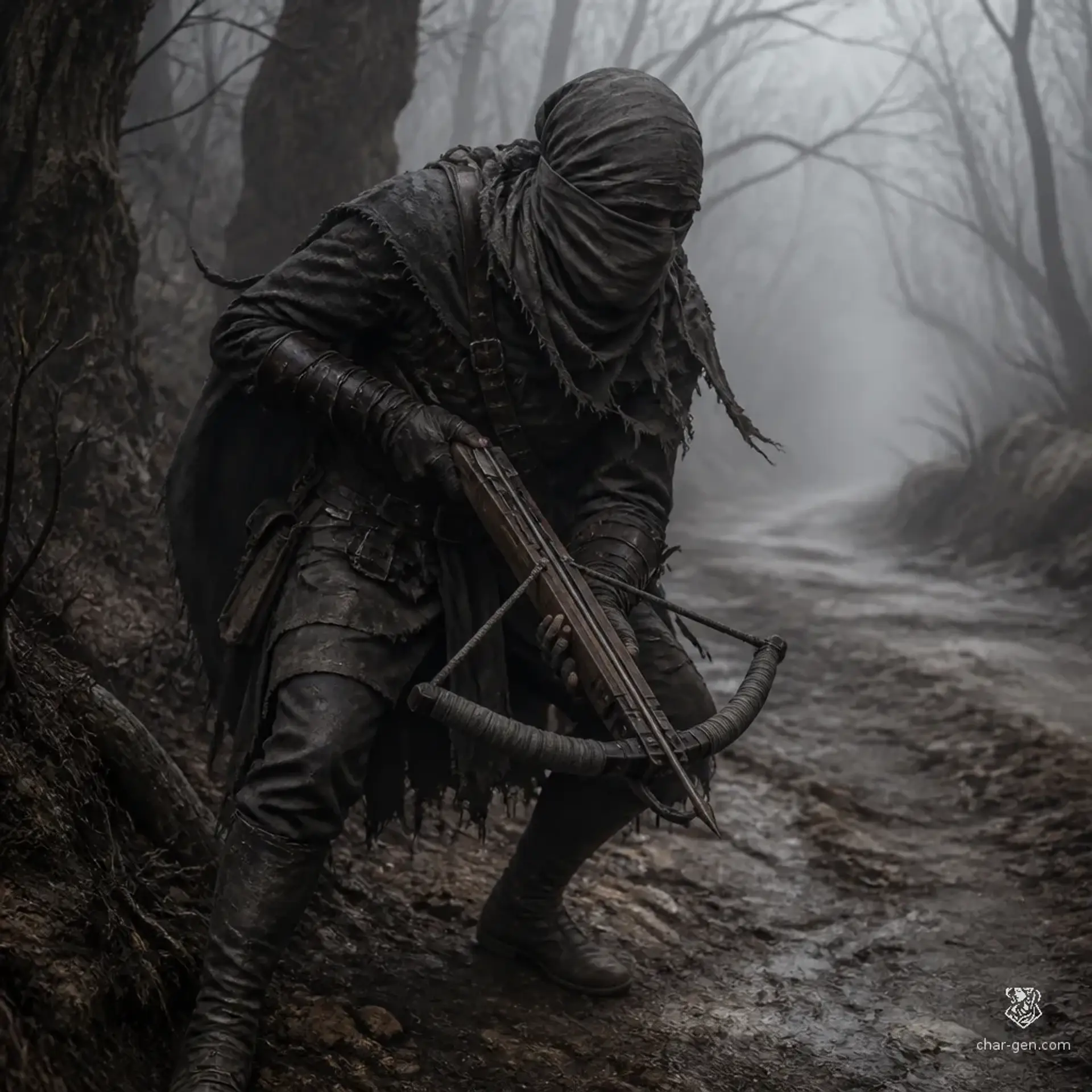 Grey-Feather Skirmisher - AI-generated fantasy Monster