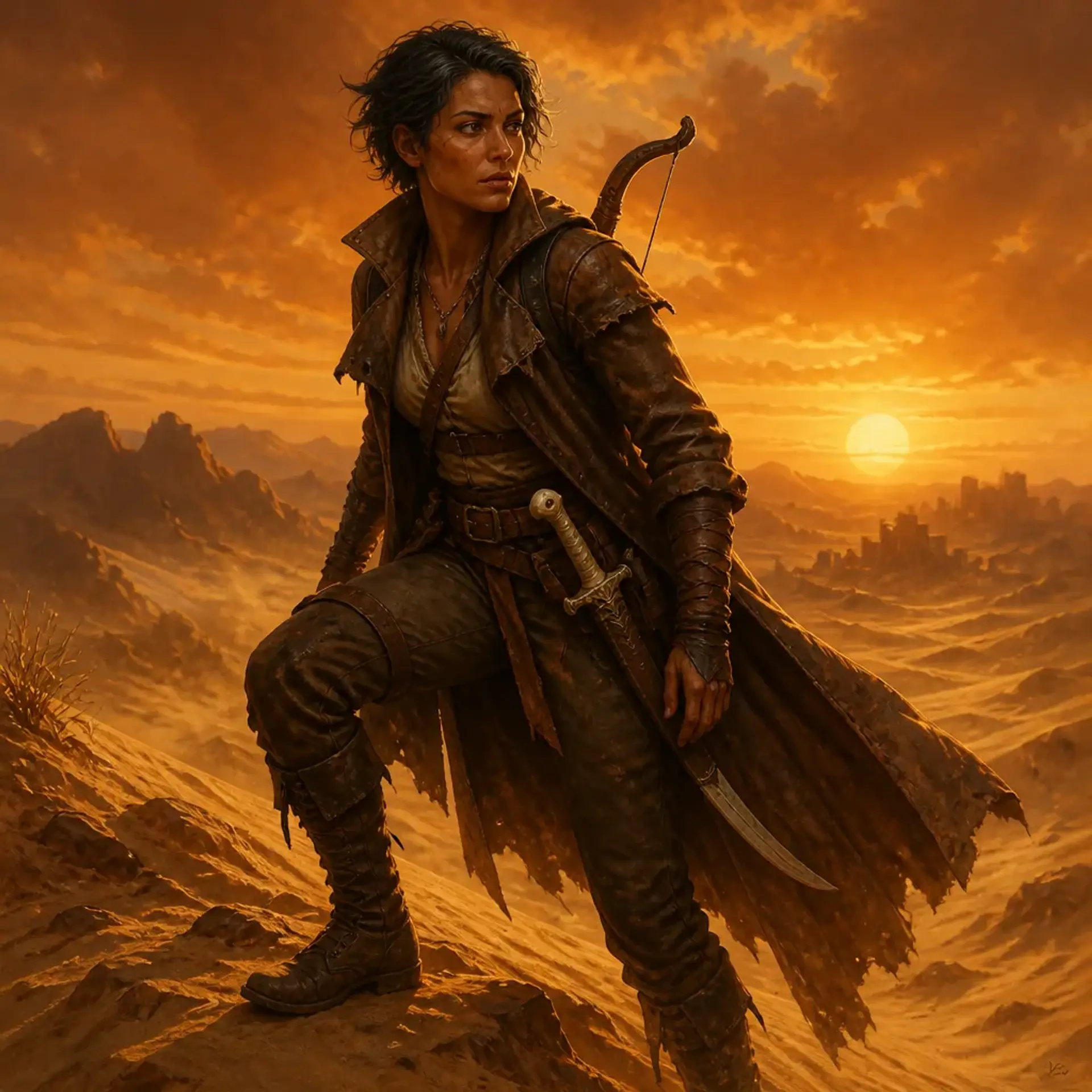 Morgan - AI-generated fantasy Character