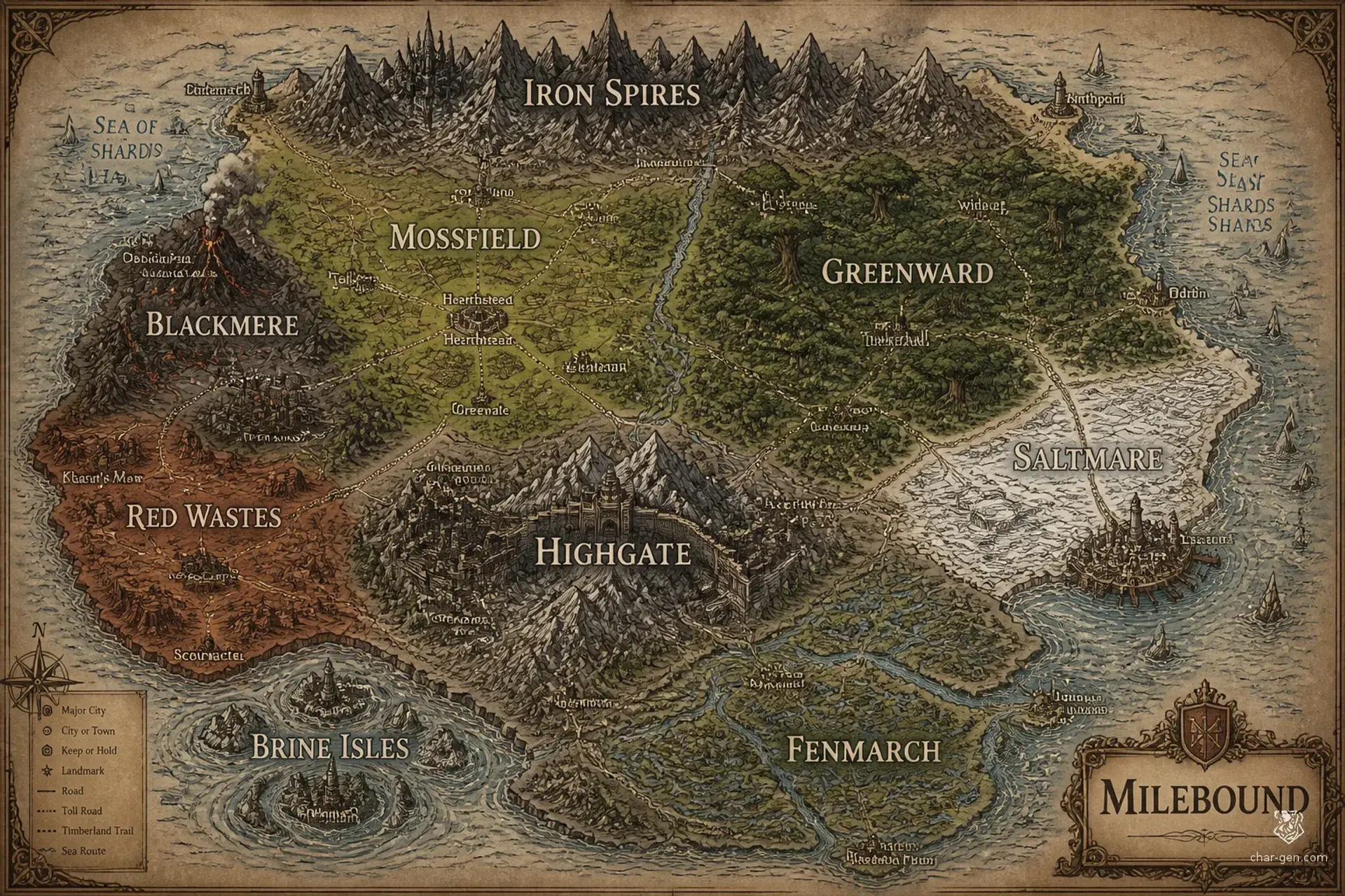 Milebound - AI-generated fantasy World