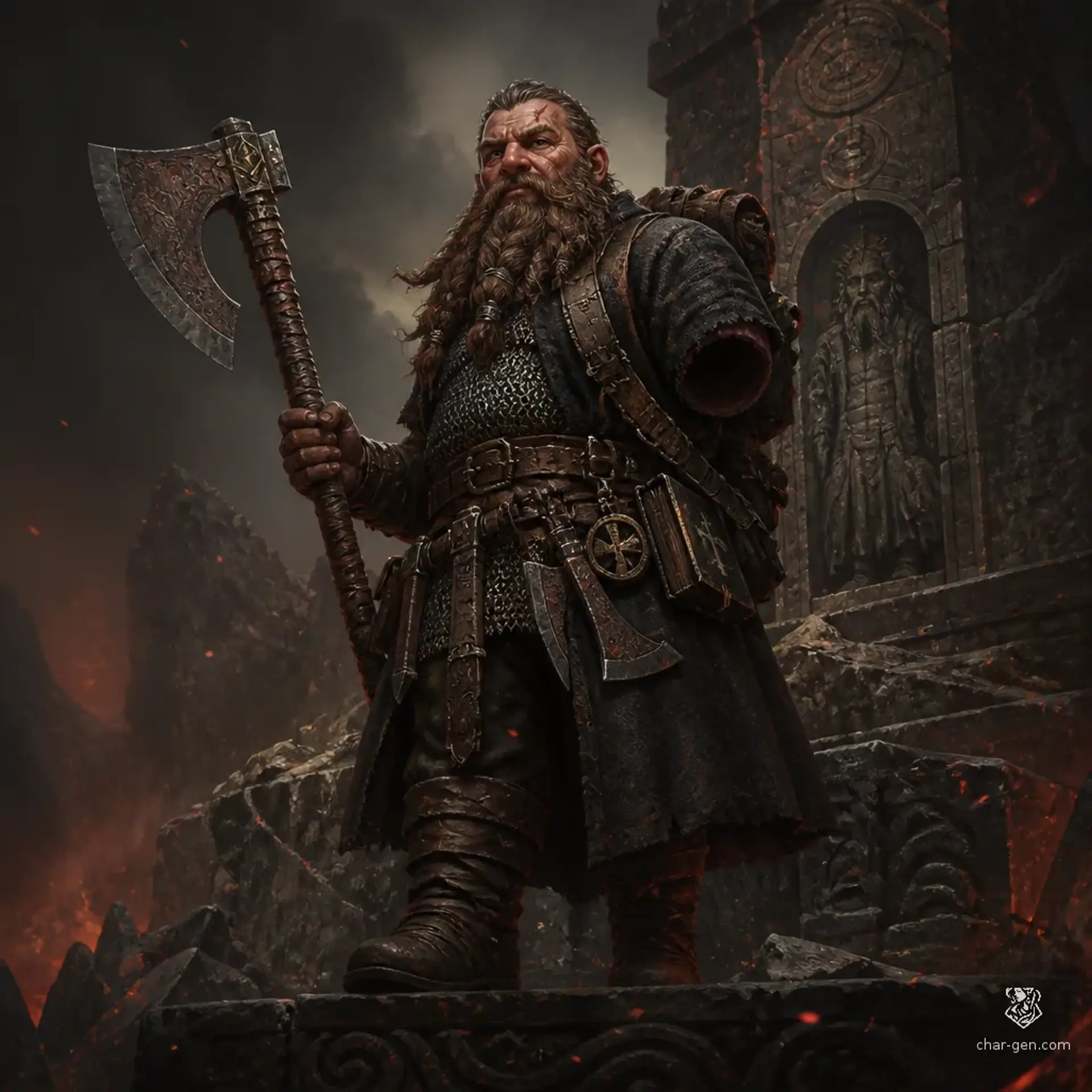 Brok Raut - AI-generated fantasy Character