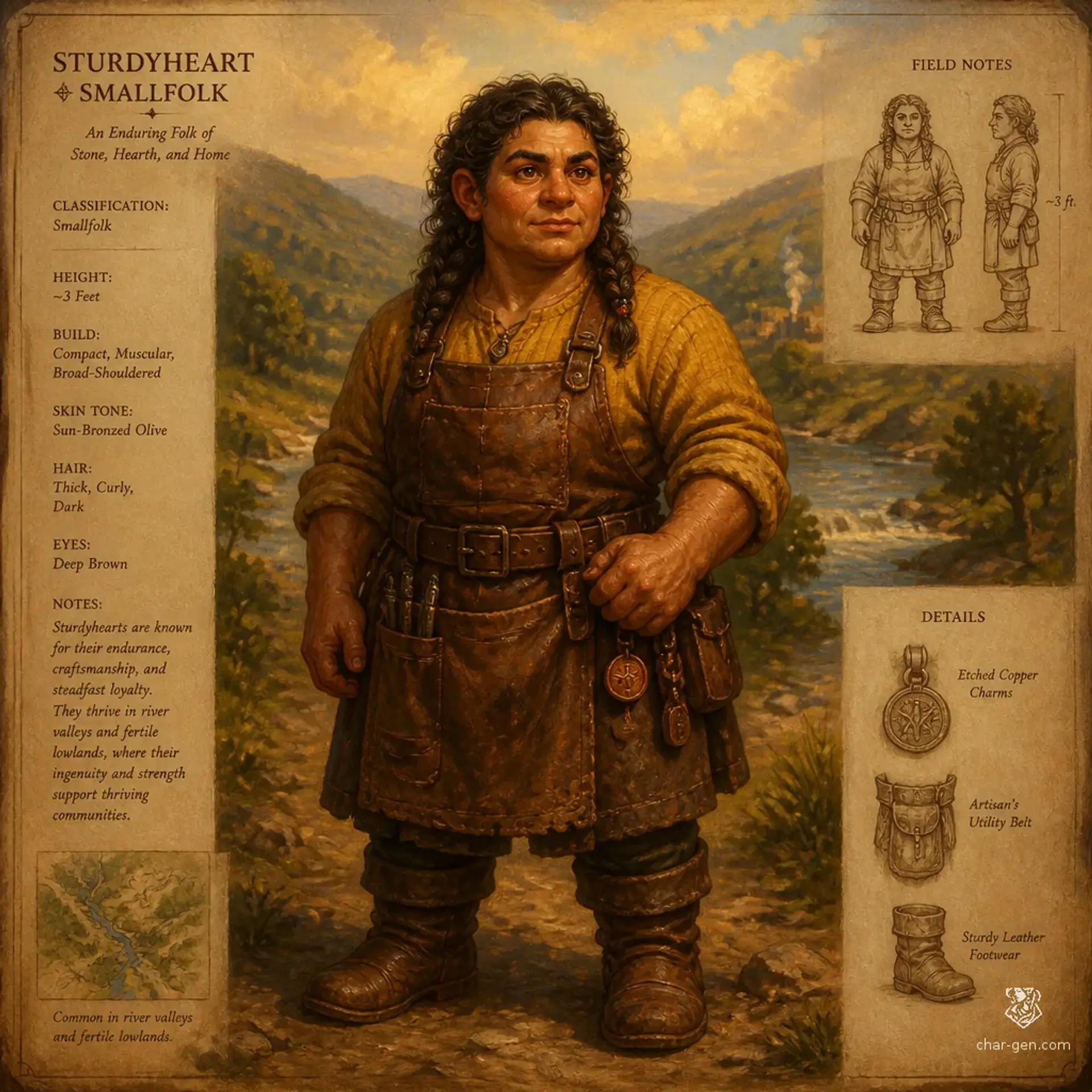 Sturdyheart Smallfolk - AI-generated fantasy Species
