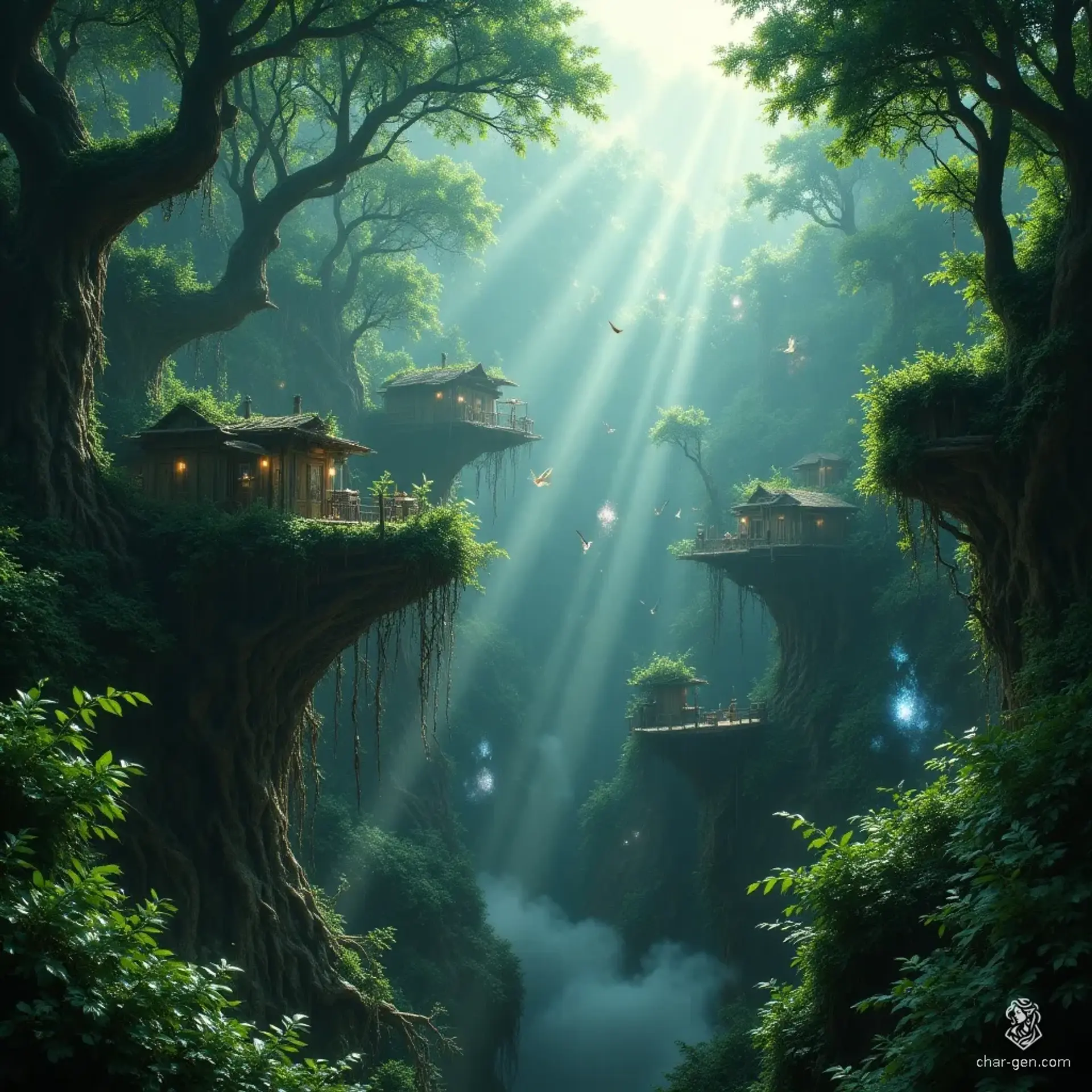 Aokusa - AI-generated fantasy Settlement