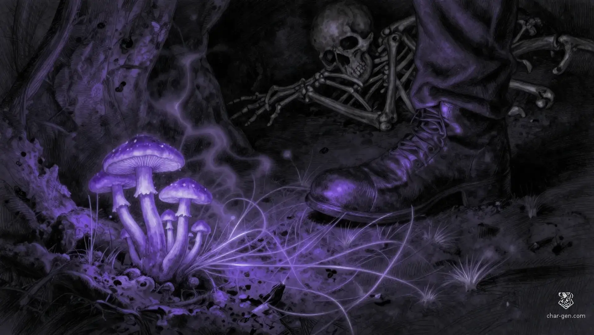 Whispering Mycelium - AI-generated fantasy Hazard