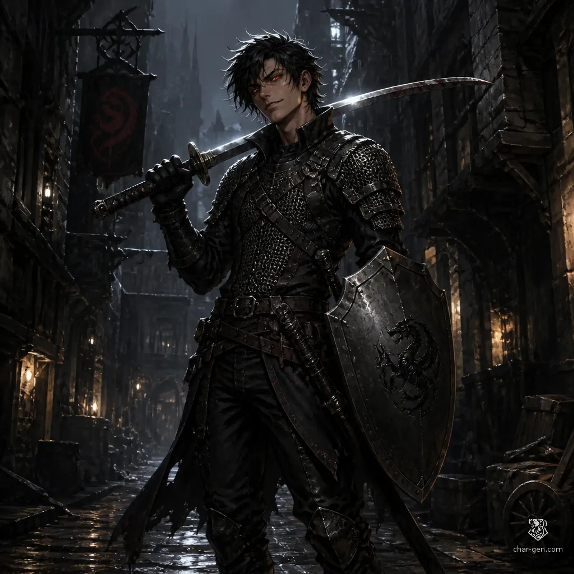 Kaito 'The Crazed' Vane - AI-generated fantasy Character