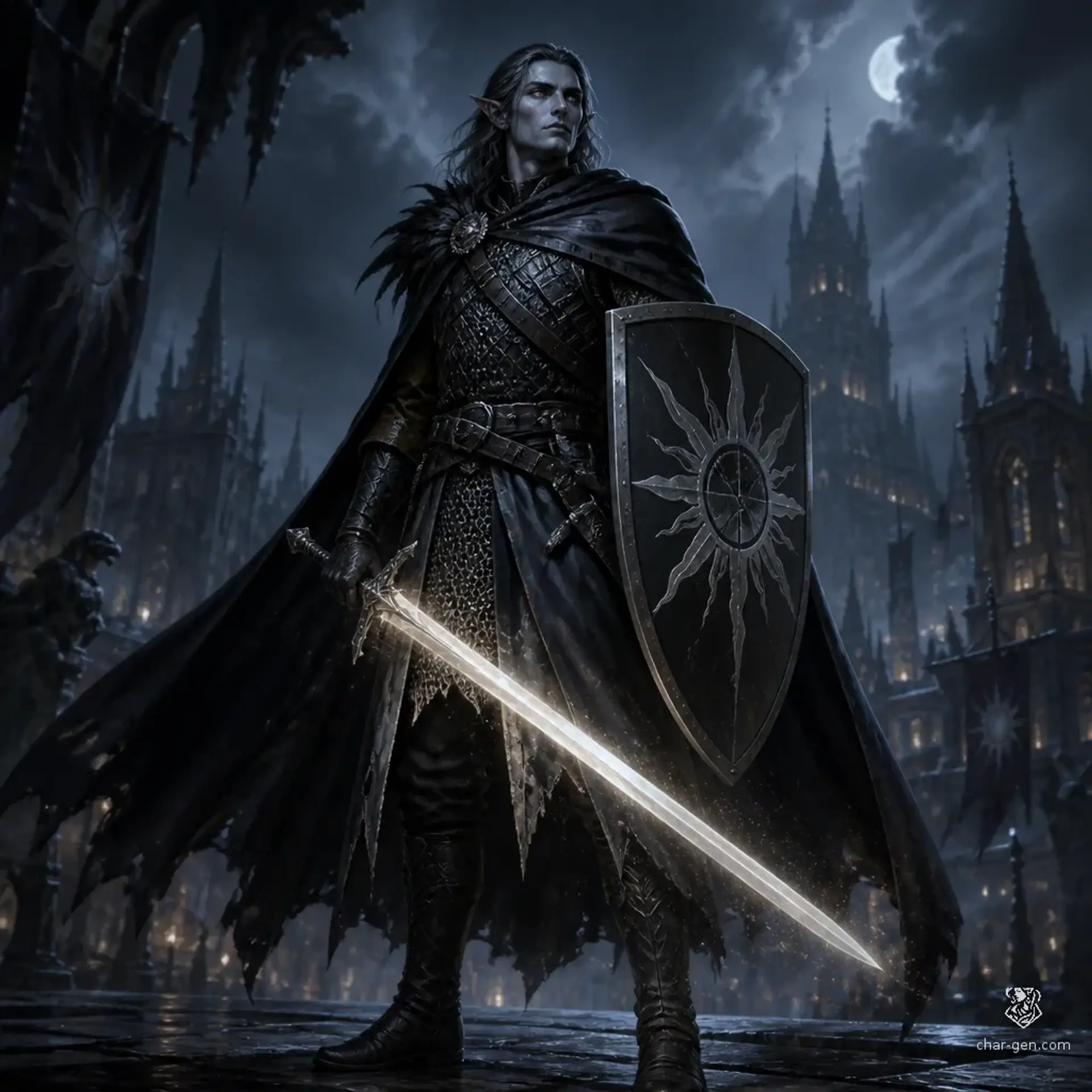 Vaelis Veyr - AI-generated fantasy Character