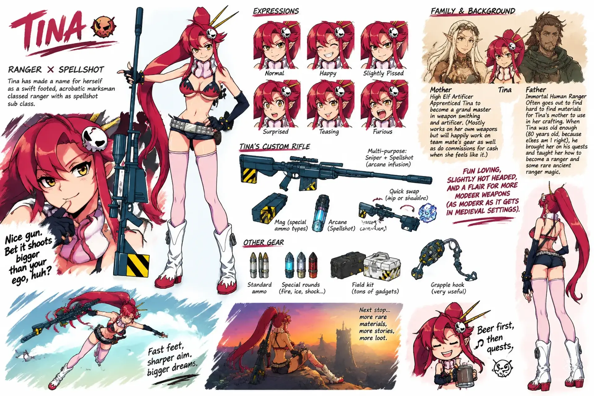 Tina Gearshot - AI-generated fantasy Character