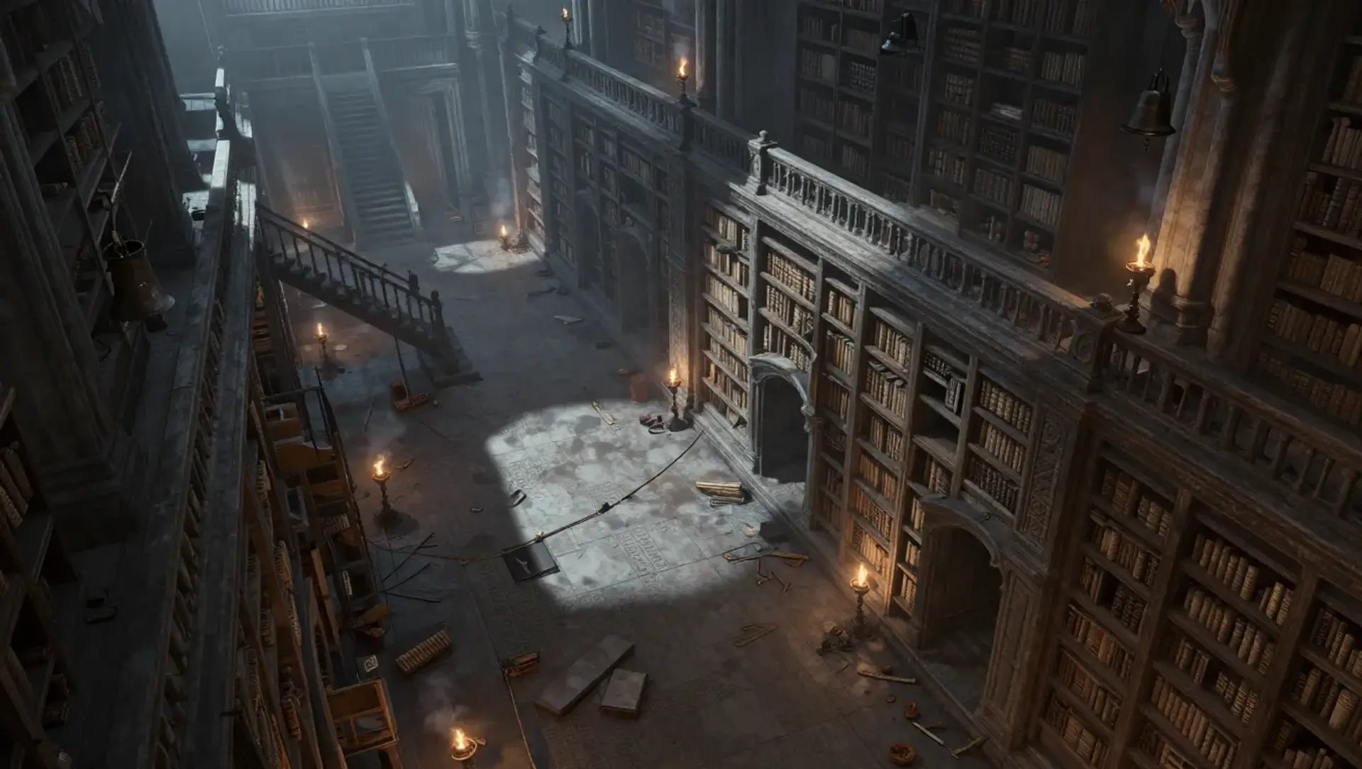 Whispers in the Galleries - AI-generated fantasy Encounter