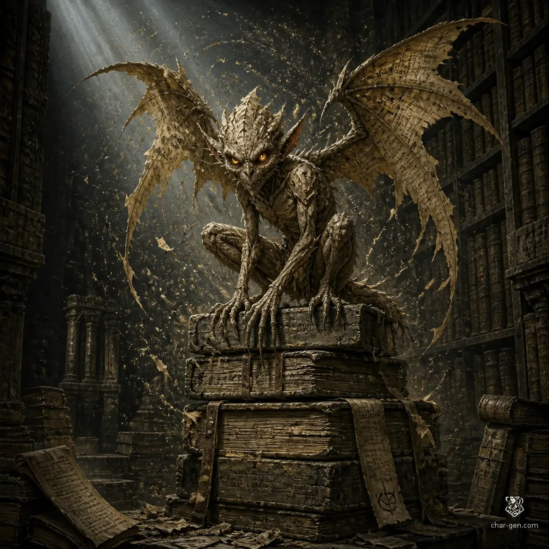 Dust Mephit of the Delve - AI-generated fantasy Monster