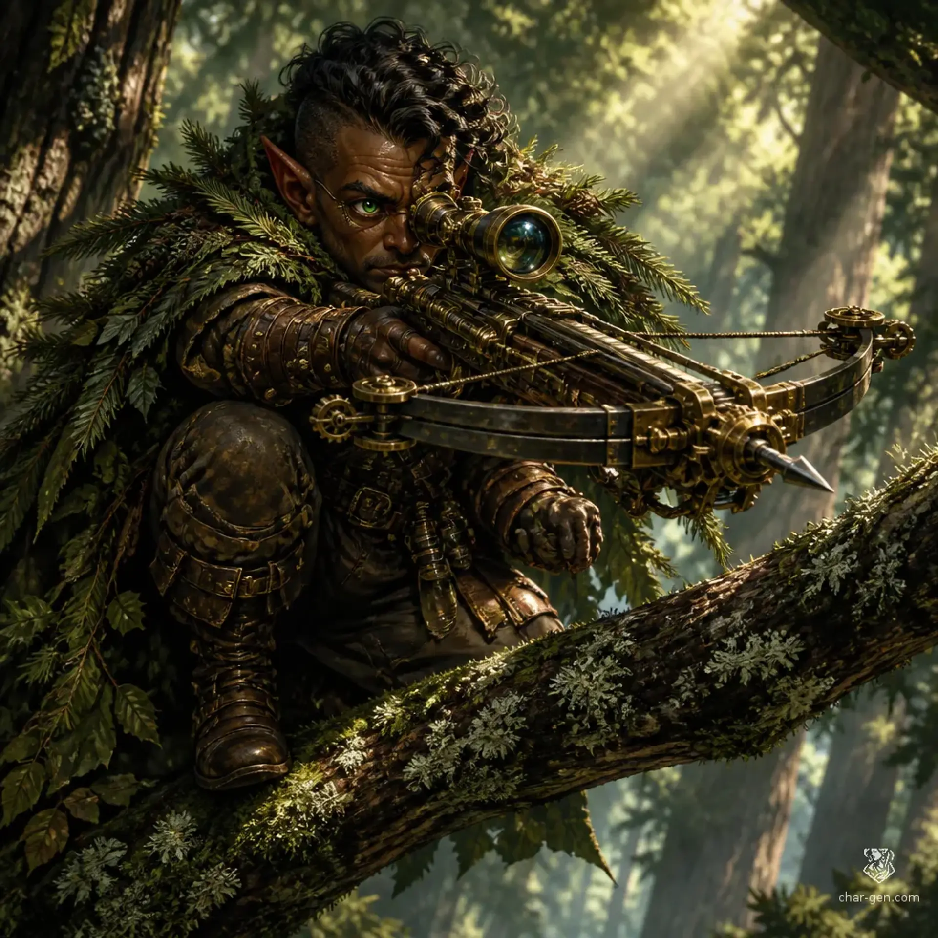 Zook "Longshot" Fiddlefern - AI-generated fantasy Character