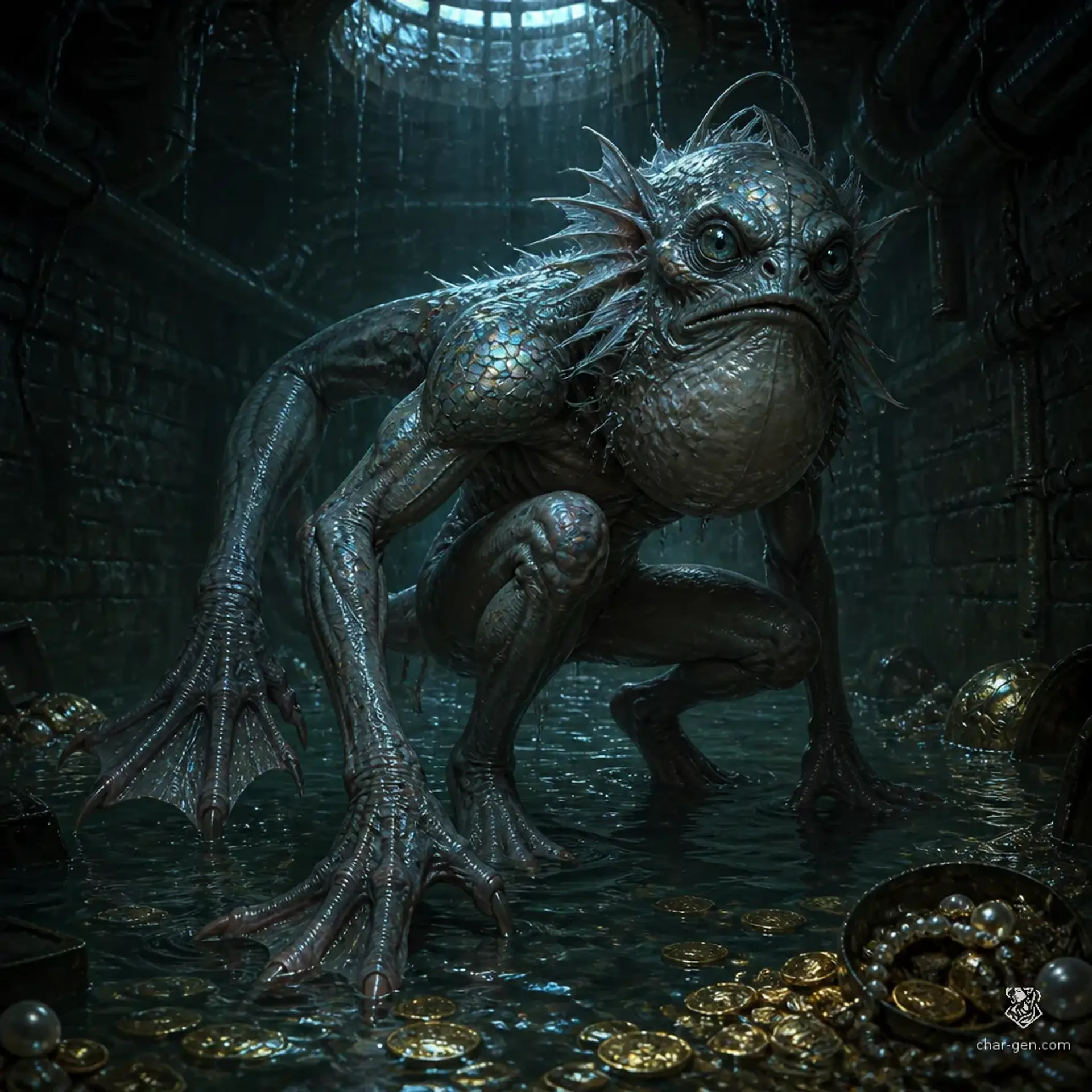 Thalassa the Chimera-Born - AI-generated fantasy Monster