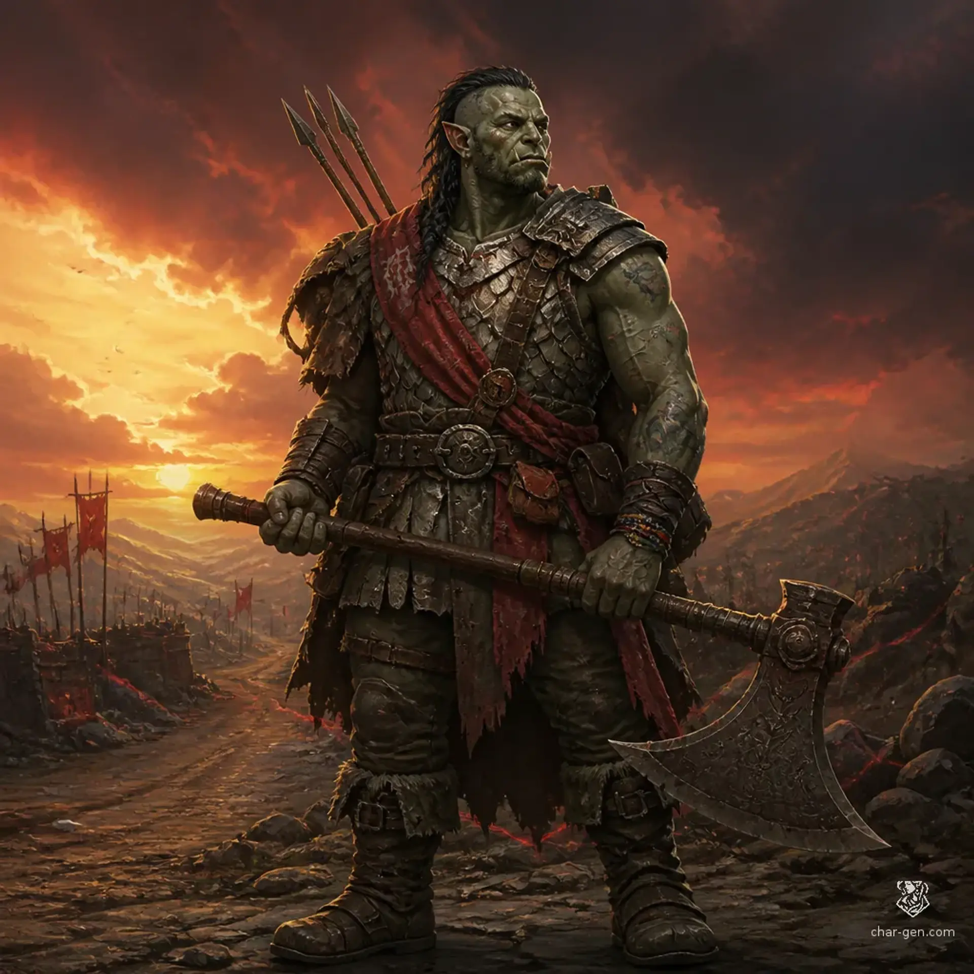 Gorza Kerren - AI-generated fantasy Character
