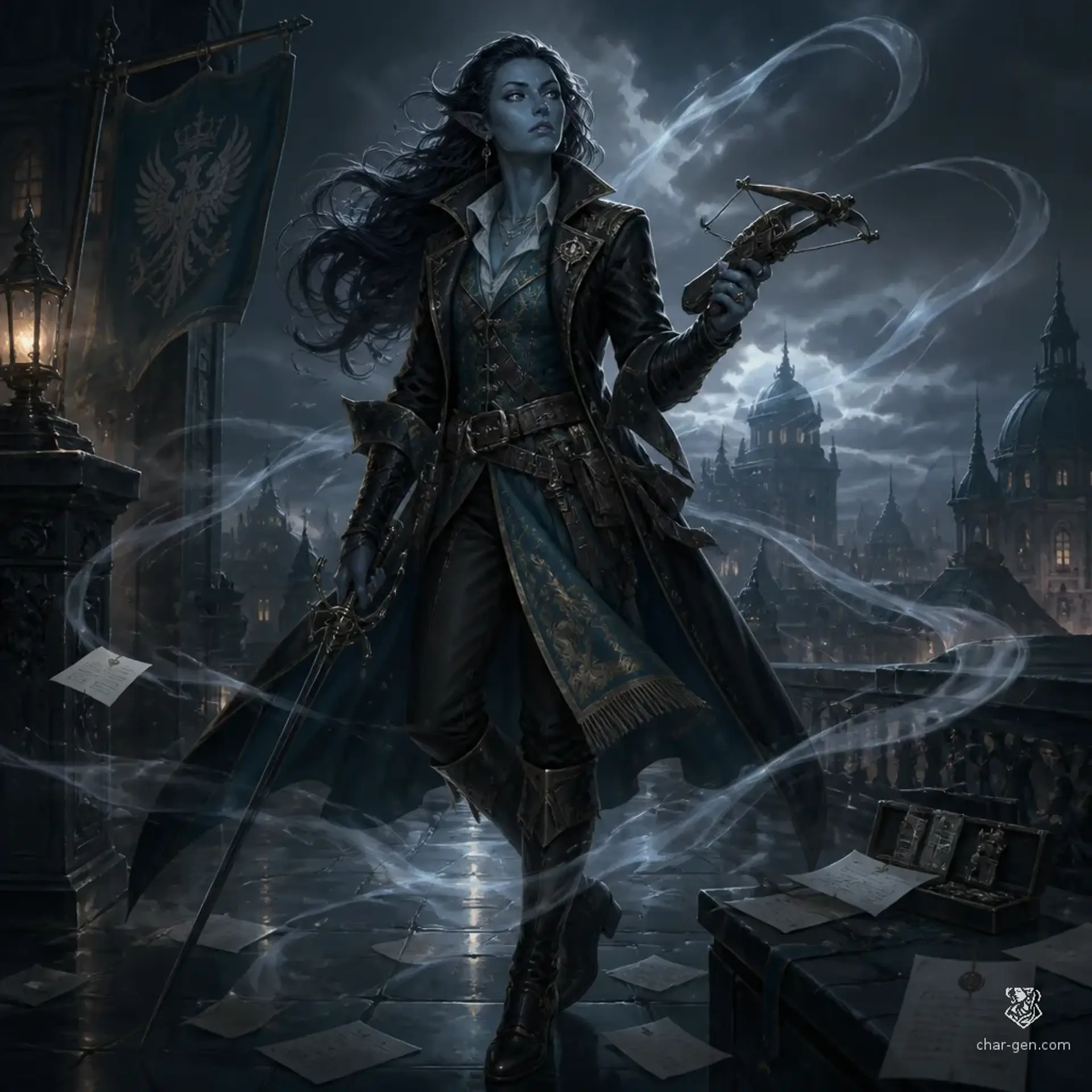 Sahrzha Vardun - AI-generated fantasy Character