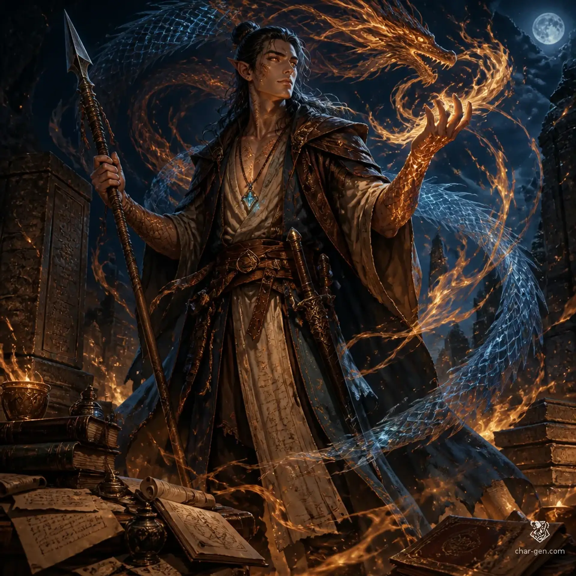 Sylvan Vexmoor - AI-generated fantasy Character