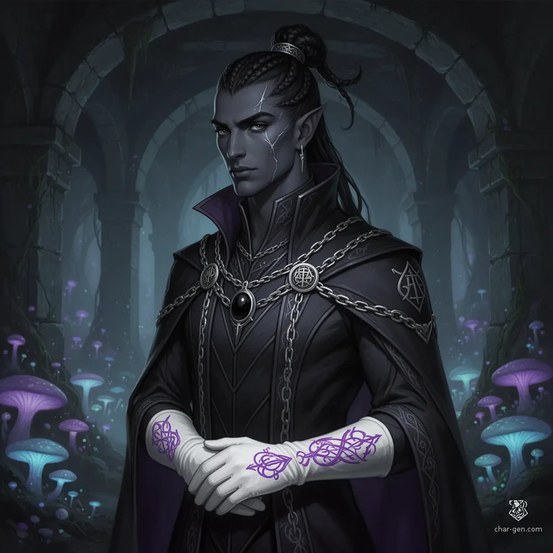 Zhalir Velyn - AI-generated fantasy NPC