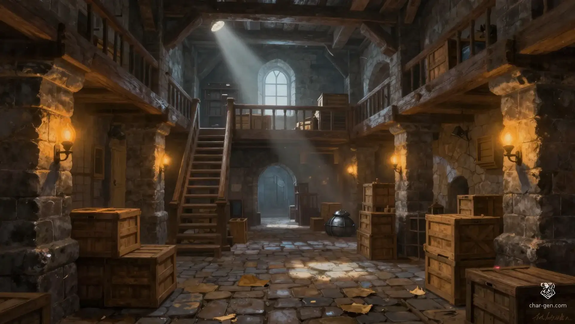 Thorne's Dry Goods and Storage - AI-generated fantasy Building