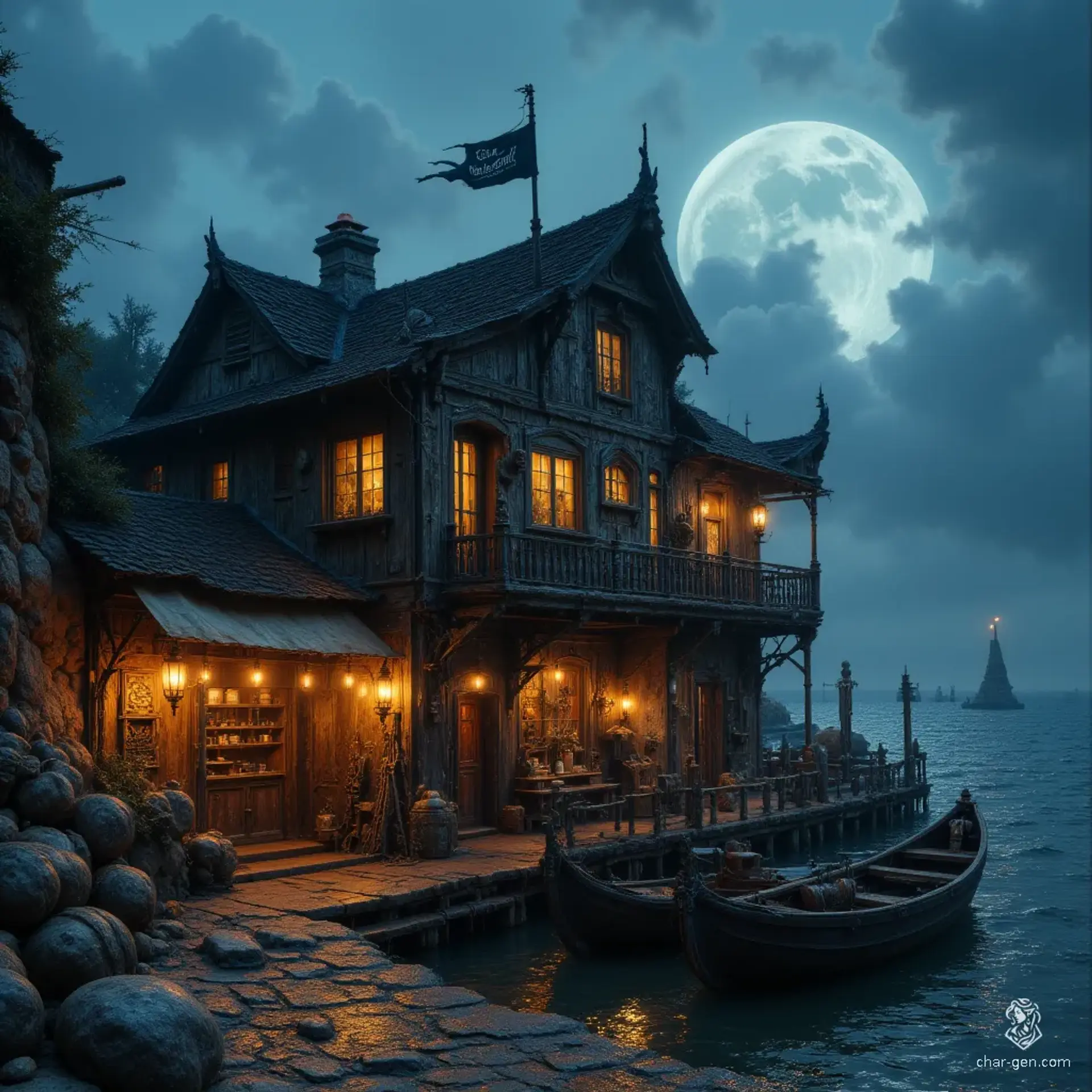 The Black Anchor - AI-generated fantasy Tavern
