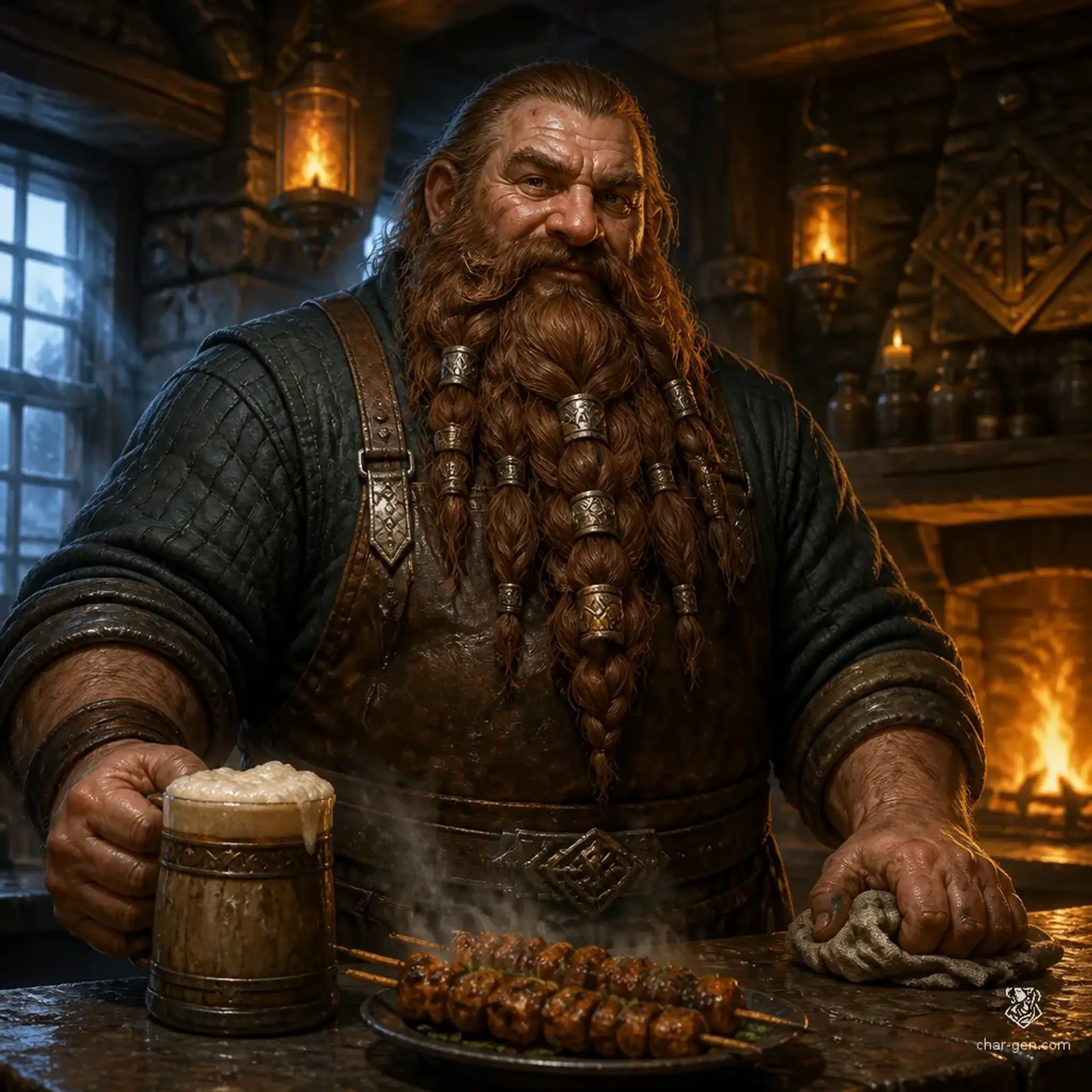 The Silver Frost Lodge - AI-generated fantasy Tavern