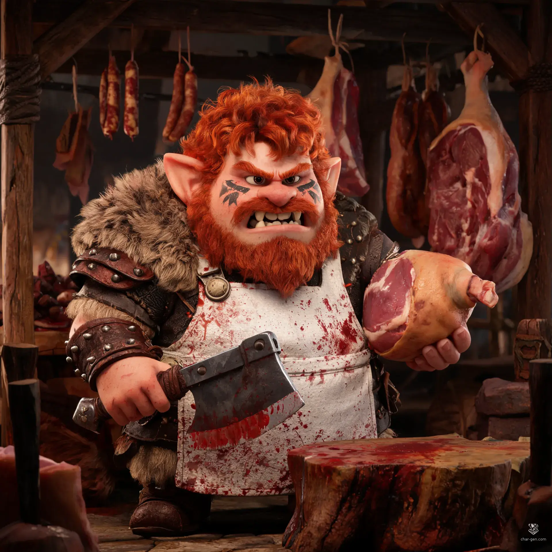 The Red Butcher | Character Fantasy Art | CharGen