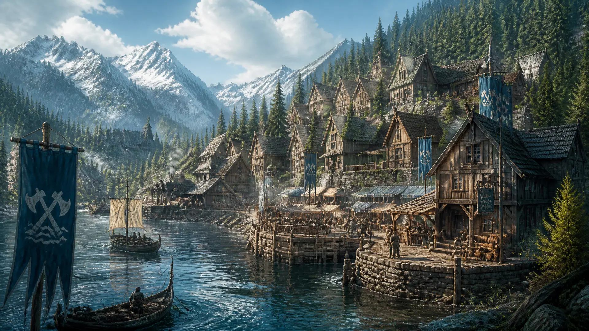 Havbrandia - AI-generated fantasy Settlement