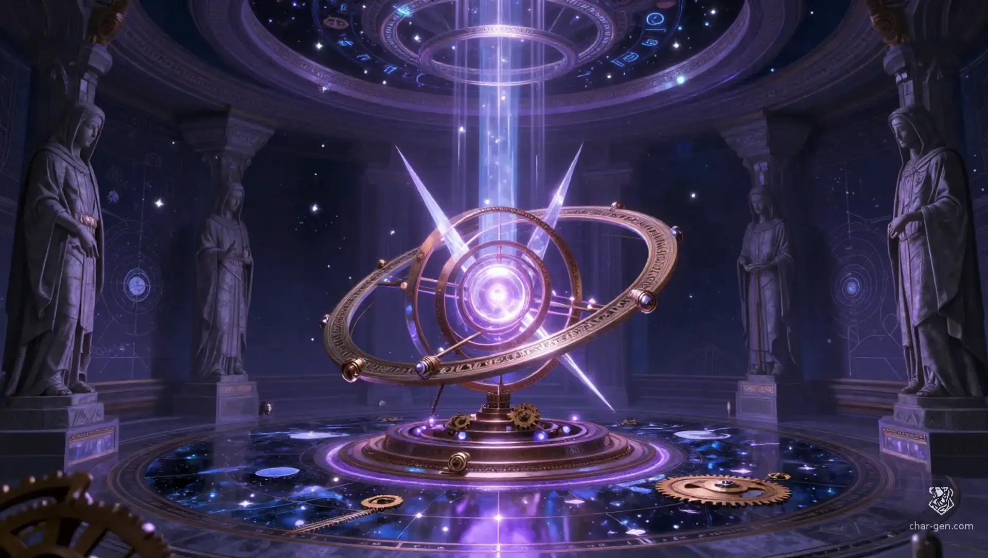 The Chronolith of Astral Alignment - AI-generated fantasy Puzzle