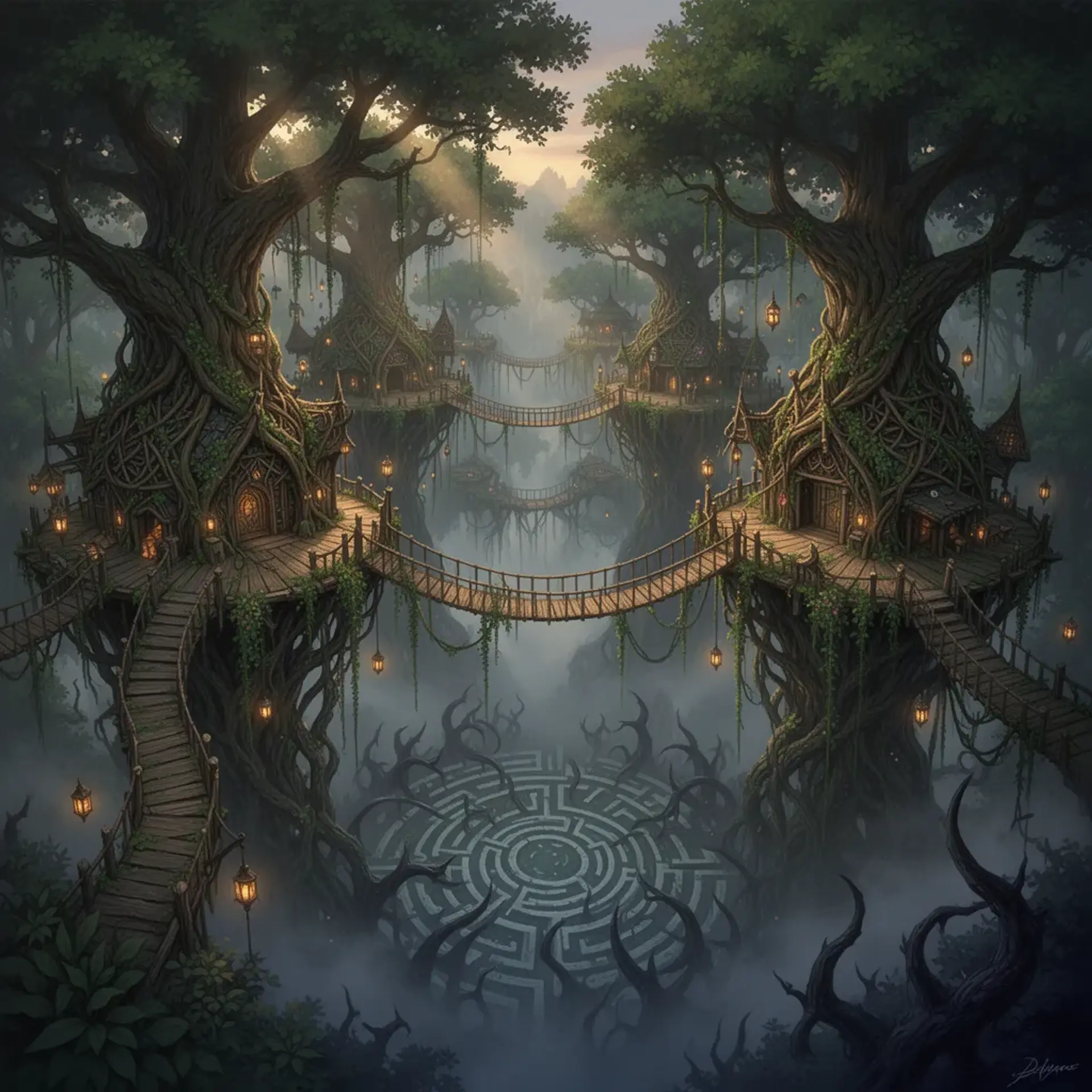 Sylvanis Reach - AI-generated fantasy Settlement