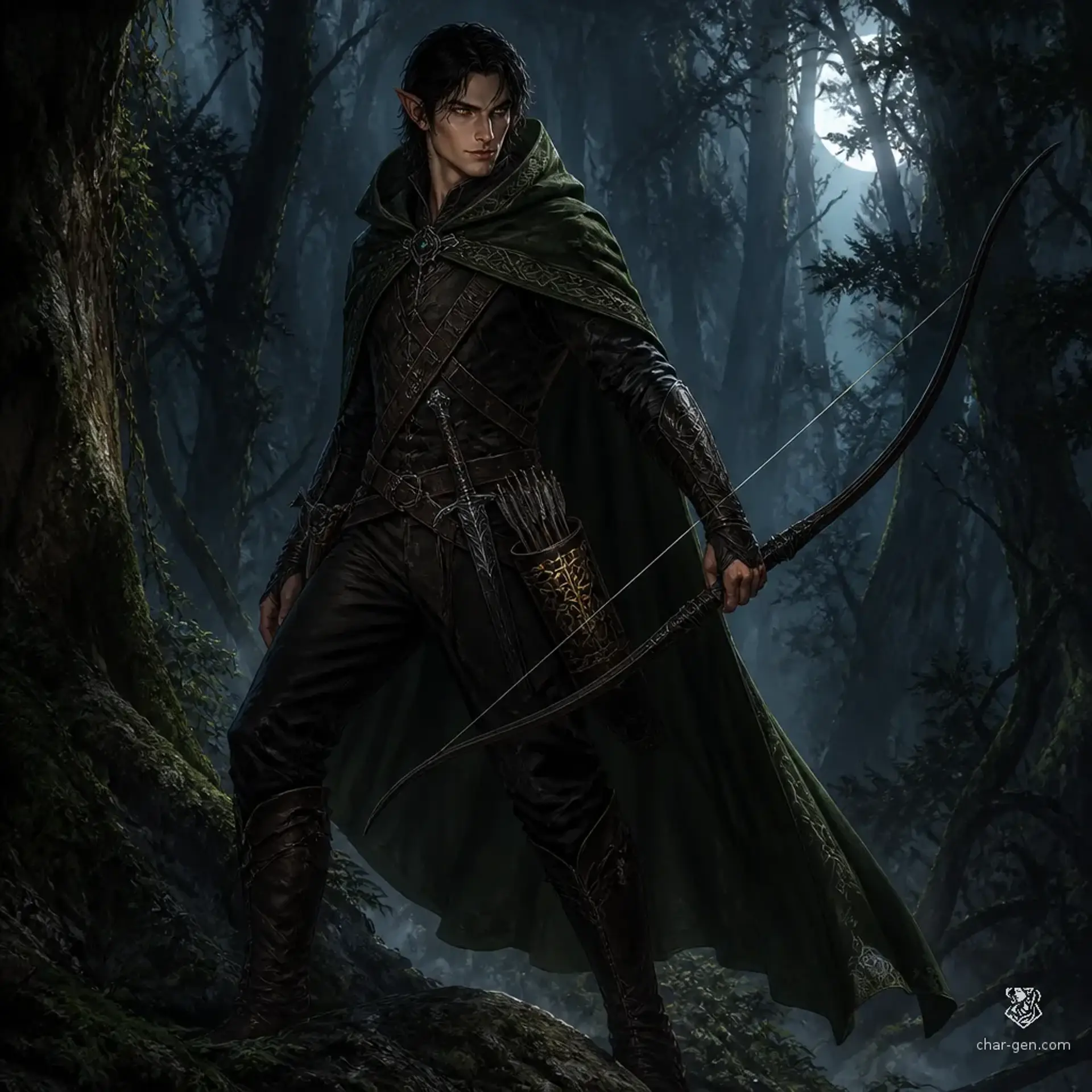 Olvarnis Draenil - AI-generated fantasy Character