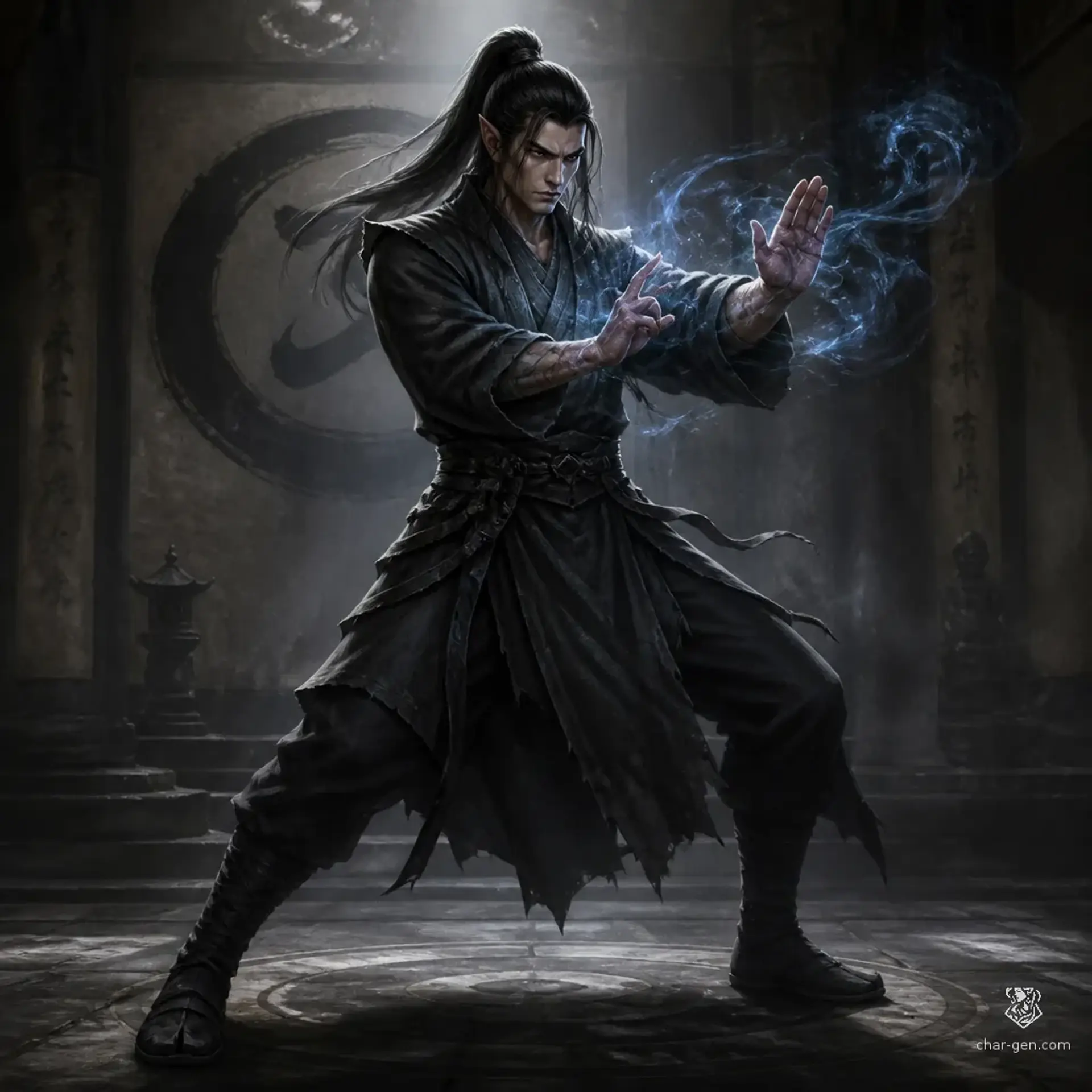 Valerius Shadow-Step - AI-generated fantasy Character