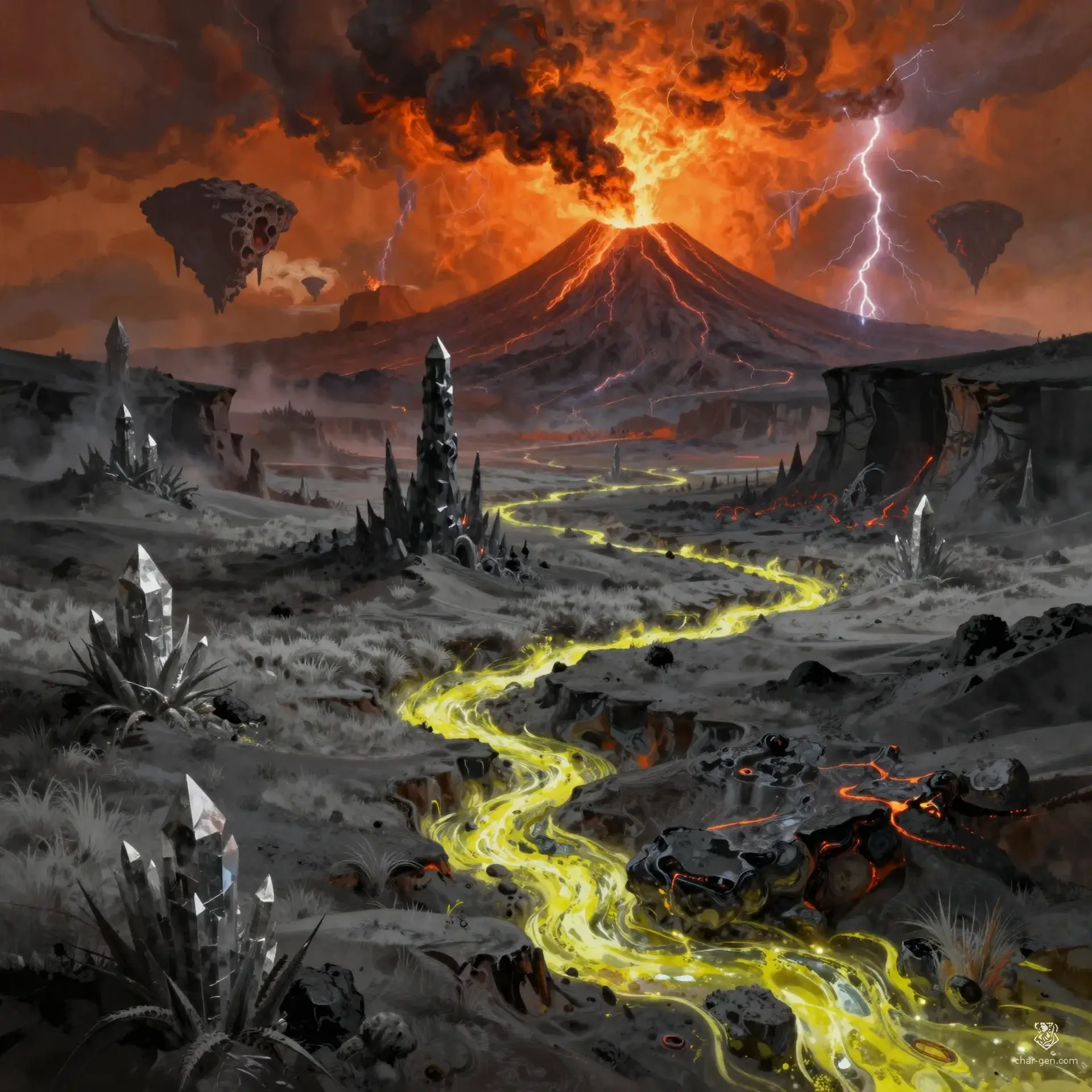 Ashlend - AI-generated fantasy Region