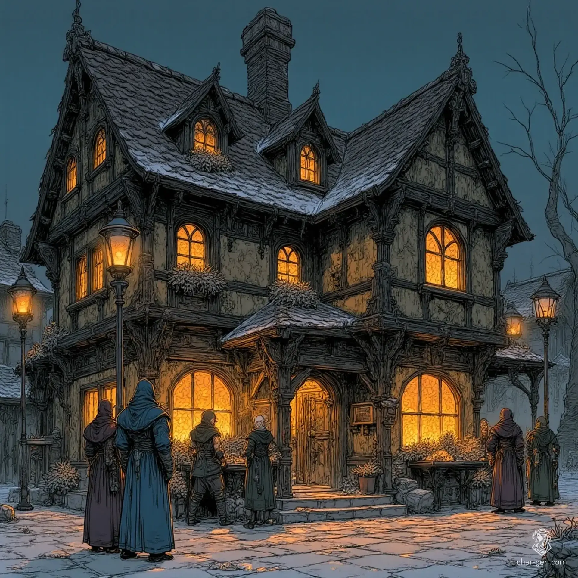 The Guilded Ember - AI-generated fantasy Tavern