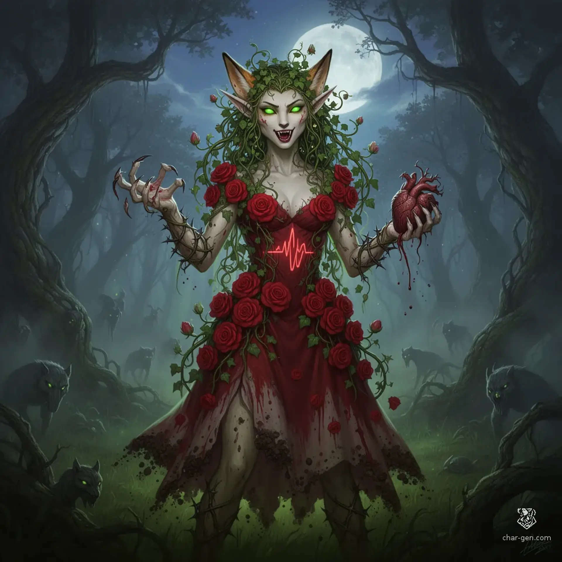 Lysandra the Verdant Vixen - AI-generated fantasy Monster