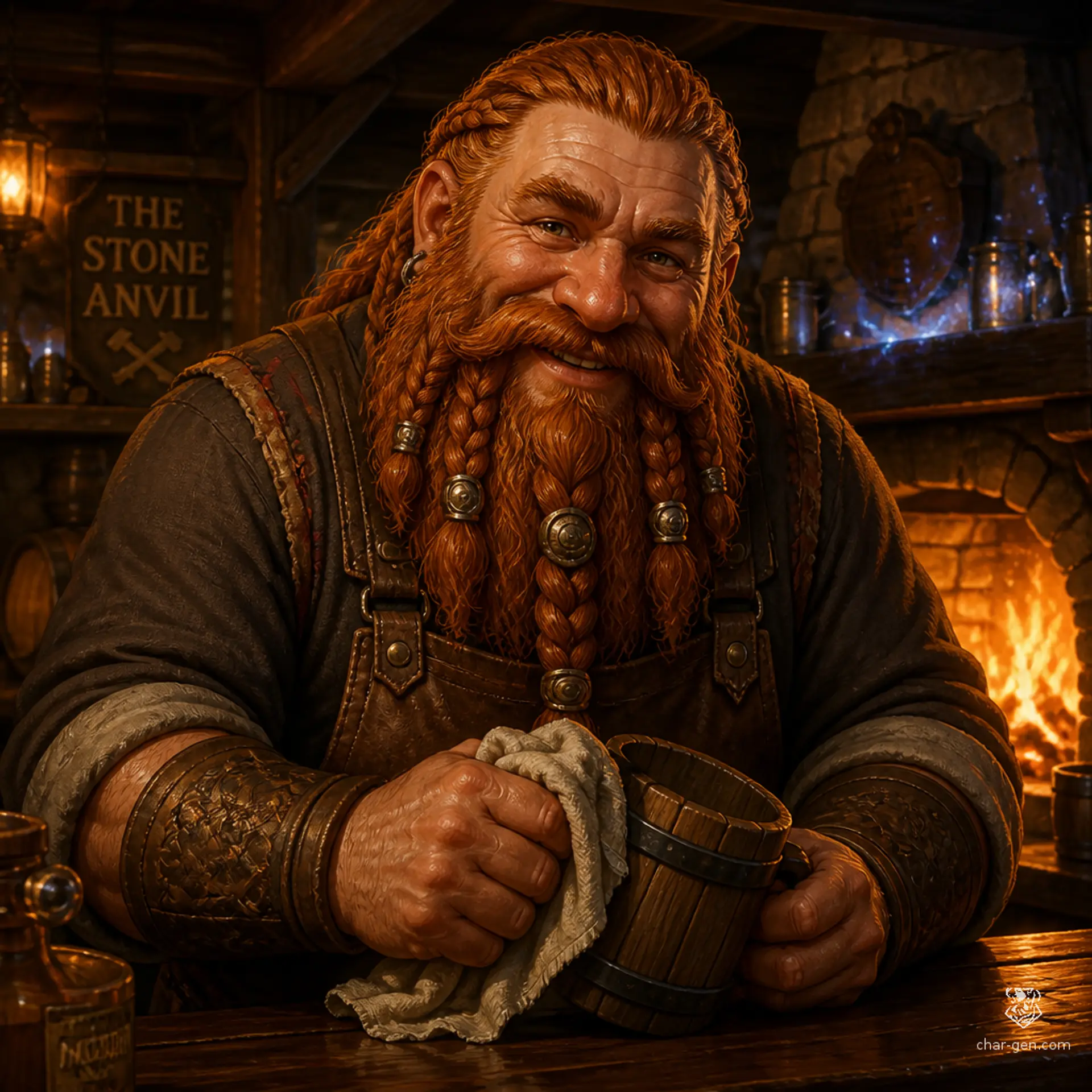 The Amber Hearth - AI-generated fantasy Tavern