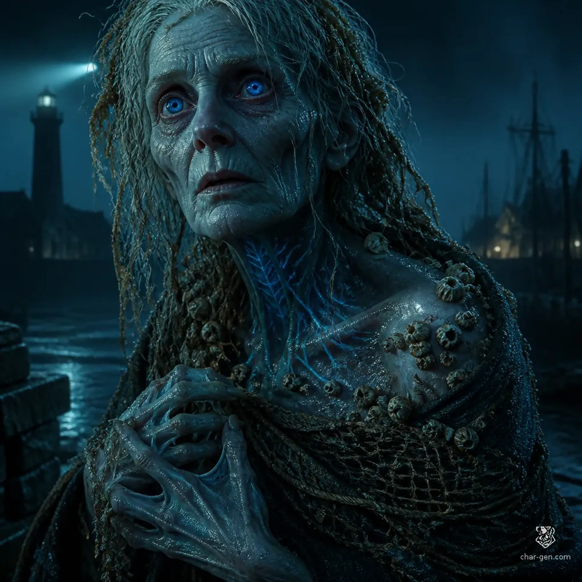 Elaramis 'Old Salt' Thalassa - AI-generated fantasy NPC