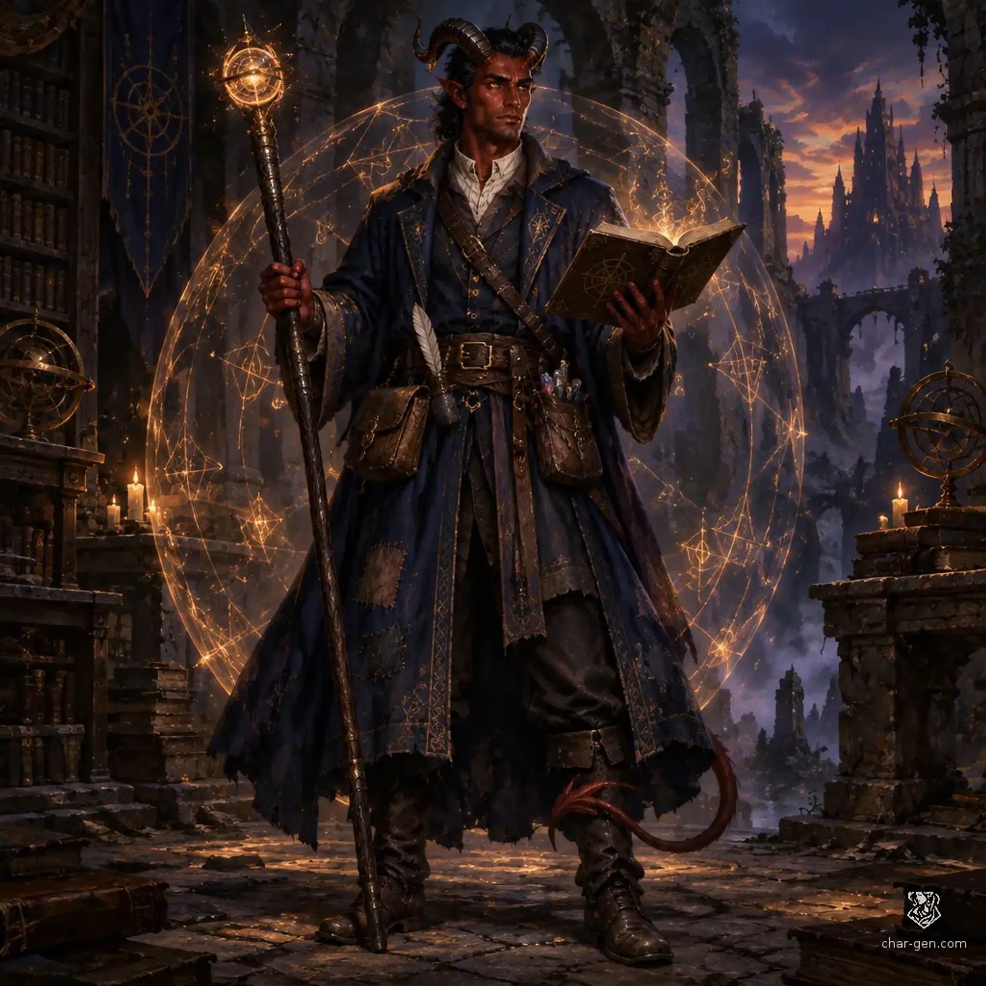Kael'zar - AI-generated fantasy Character
