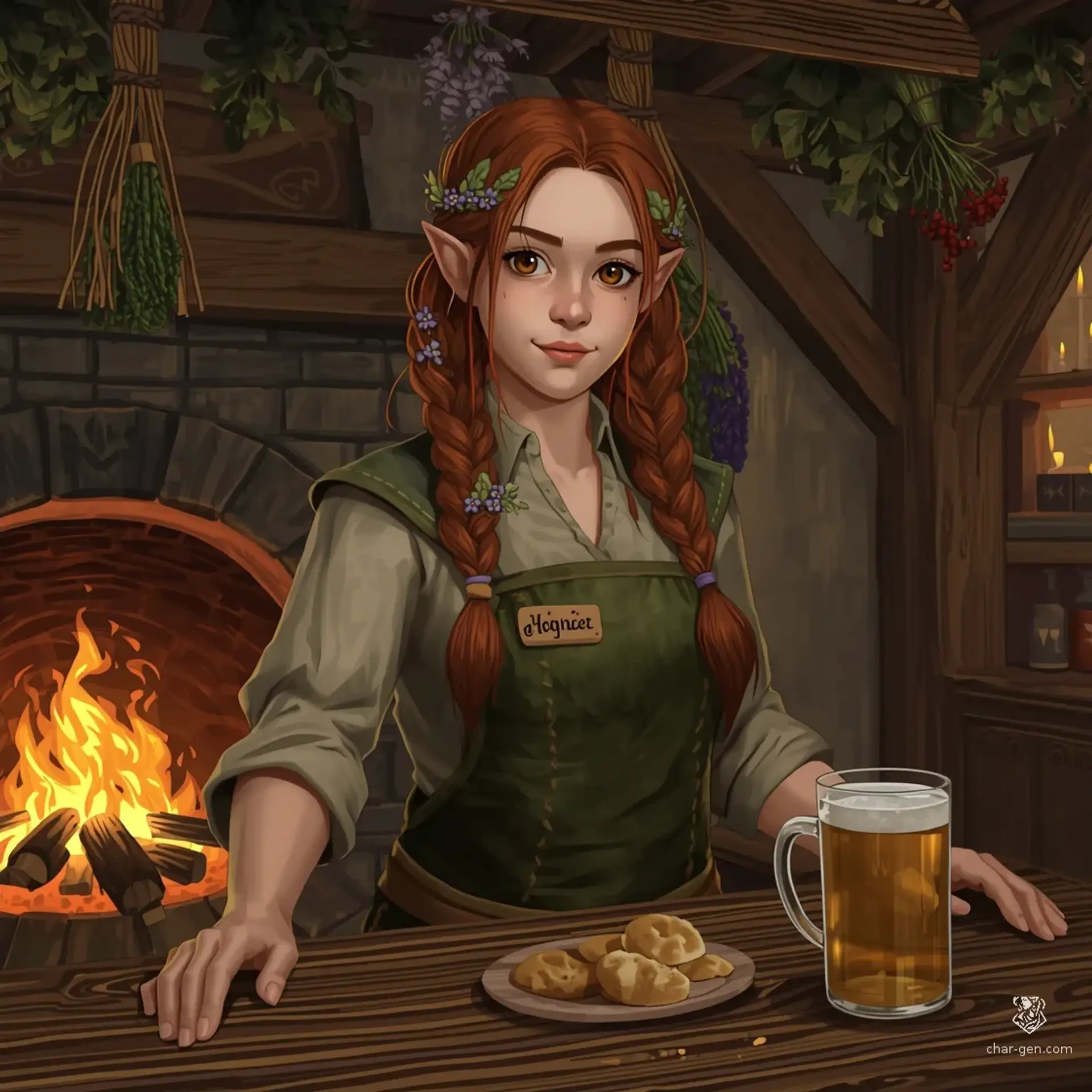 The Hearth and Heather - AI-generated fantasy Tavern
