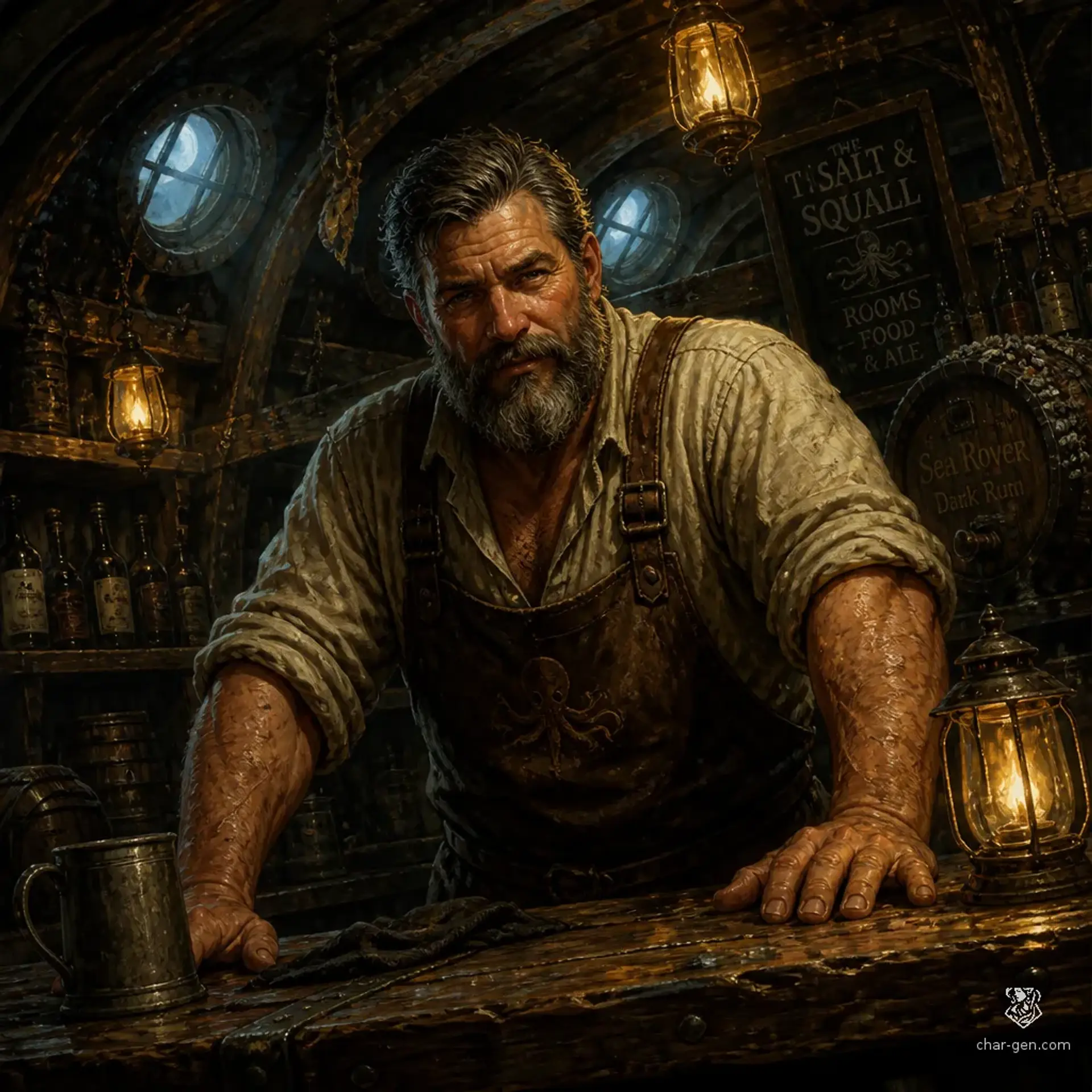 The Brine and Barnacle - AI-generated fantasy Tavern
