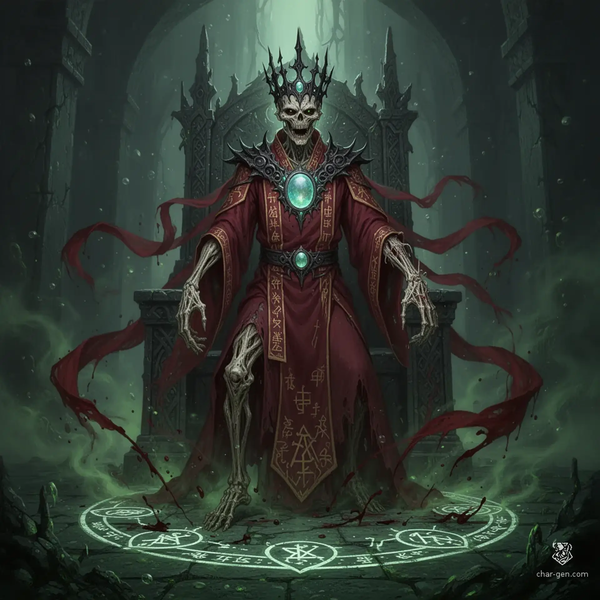 Zhengyi, Emperor of Drowned Ages - AI-generated fantasy Monster