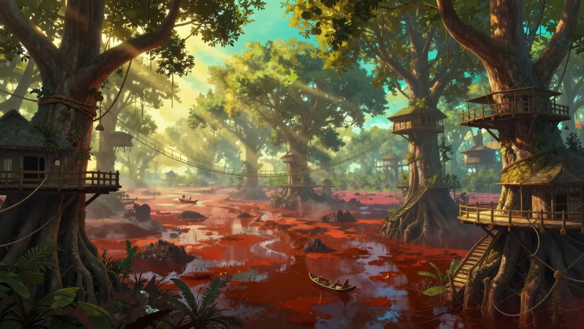 The Tianguis Platform - AI-generated fantasy Region