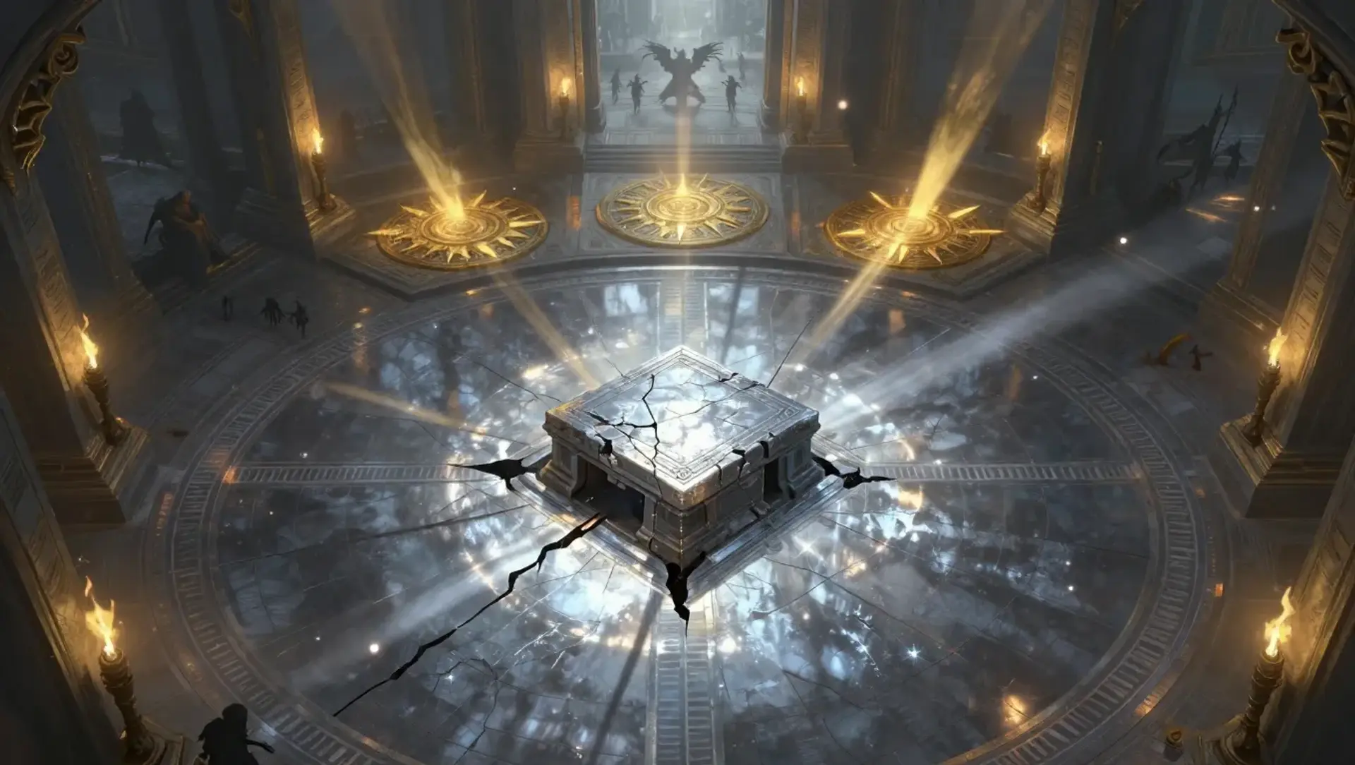 Open the Outer Gate of Dawn and Dusk - AI-generated fantasy Encounter