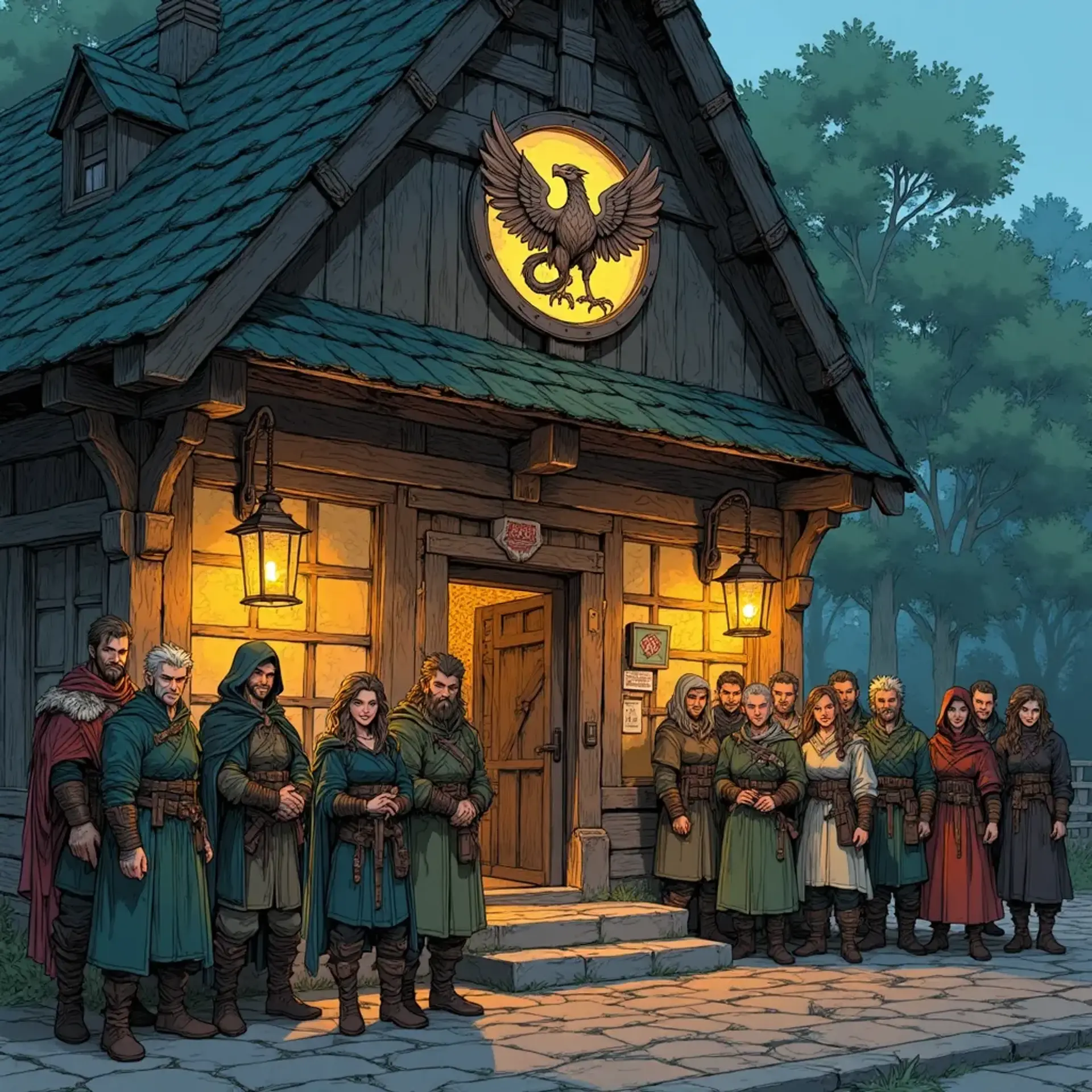 The Galloping Griffin - AI-generated fantasy Tavern