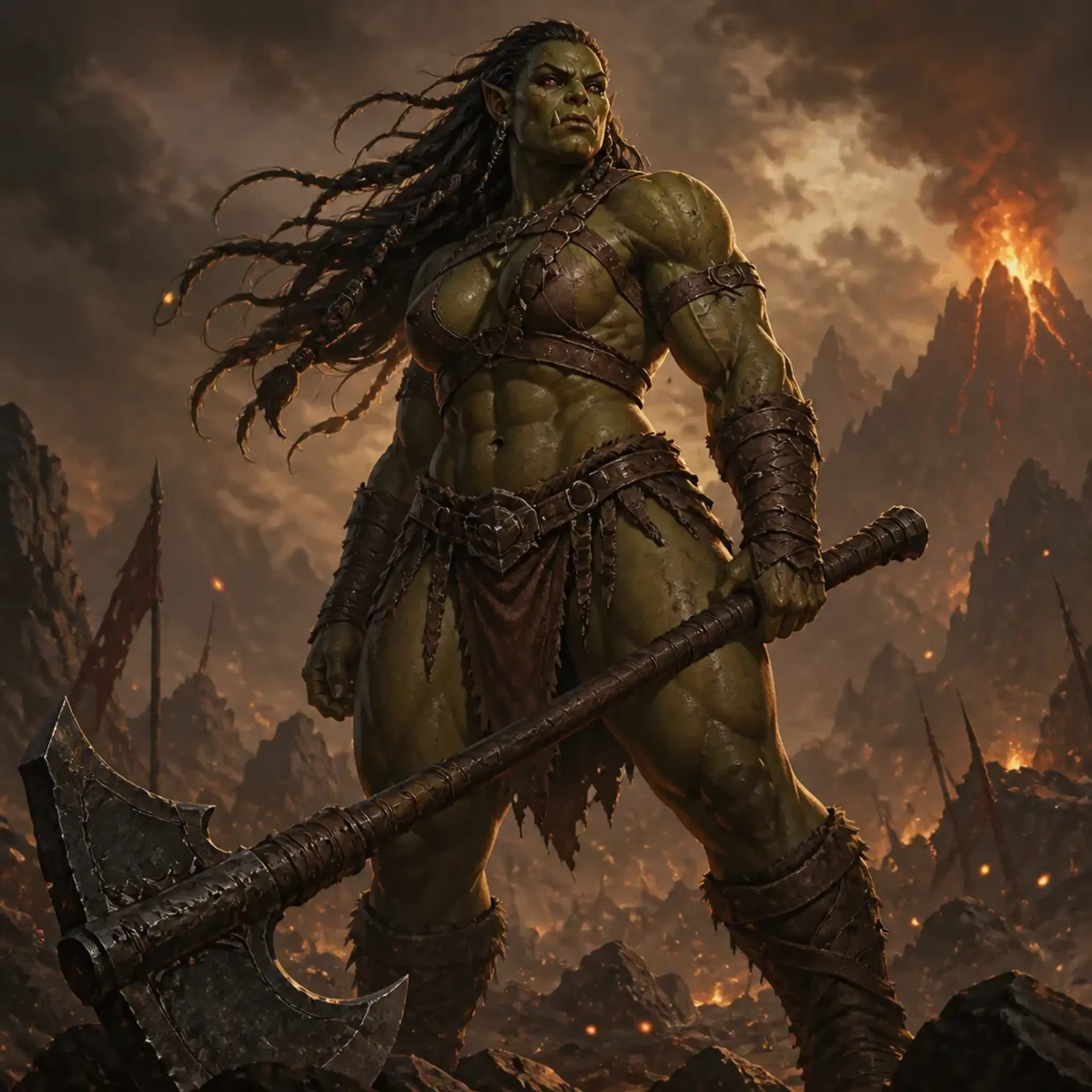 Graka the Unyielding - AI-generated fantasy Character