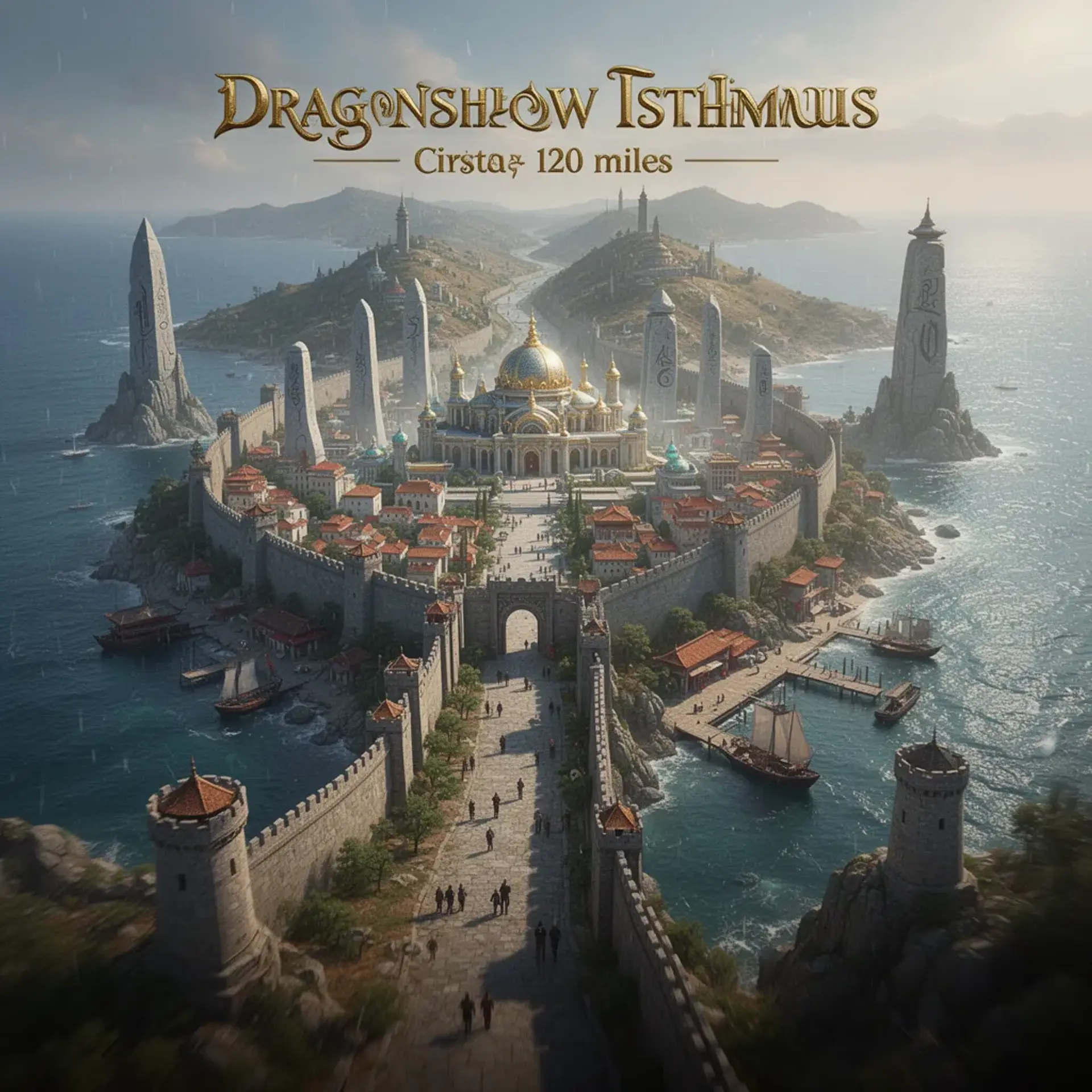 Dragonshadow Isthmus - AI-generated fantasy Region