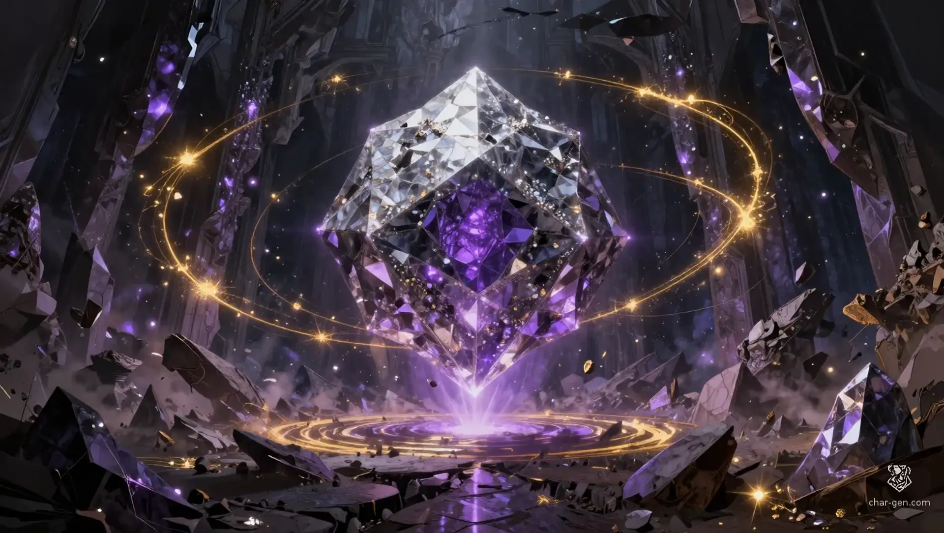 The Heart of Geode-Null - AI-generated fantasy Hazard