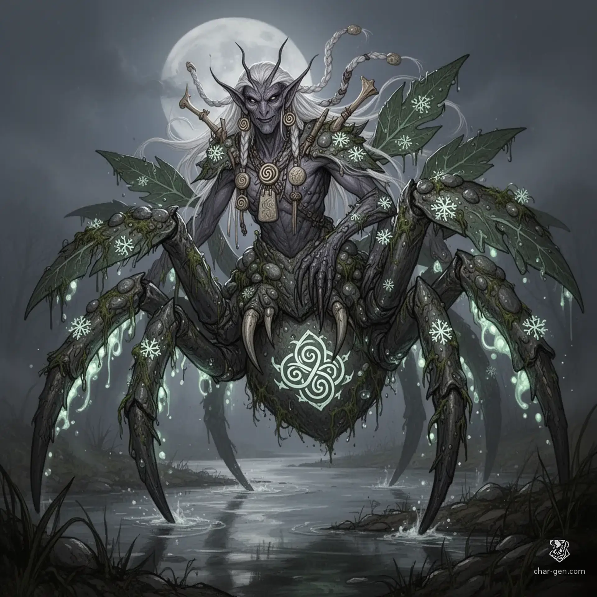 River Drider - AI-generated fantasy Monster