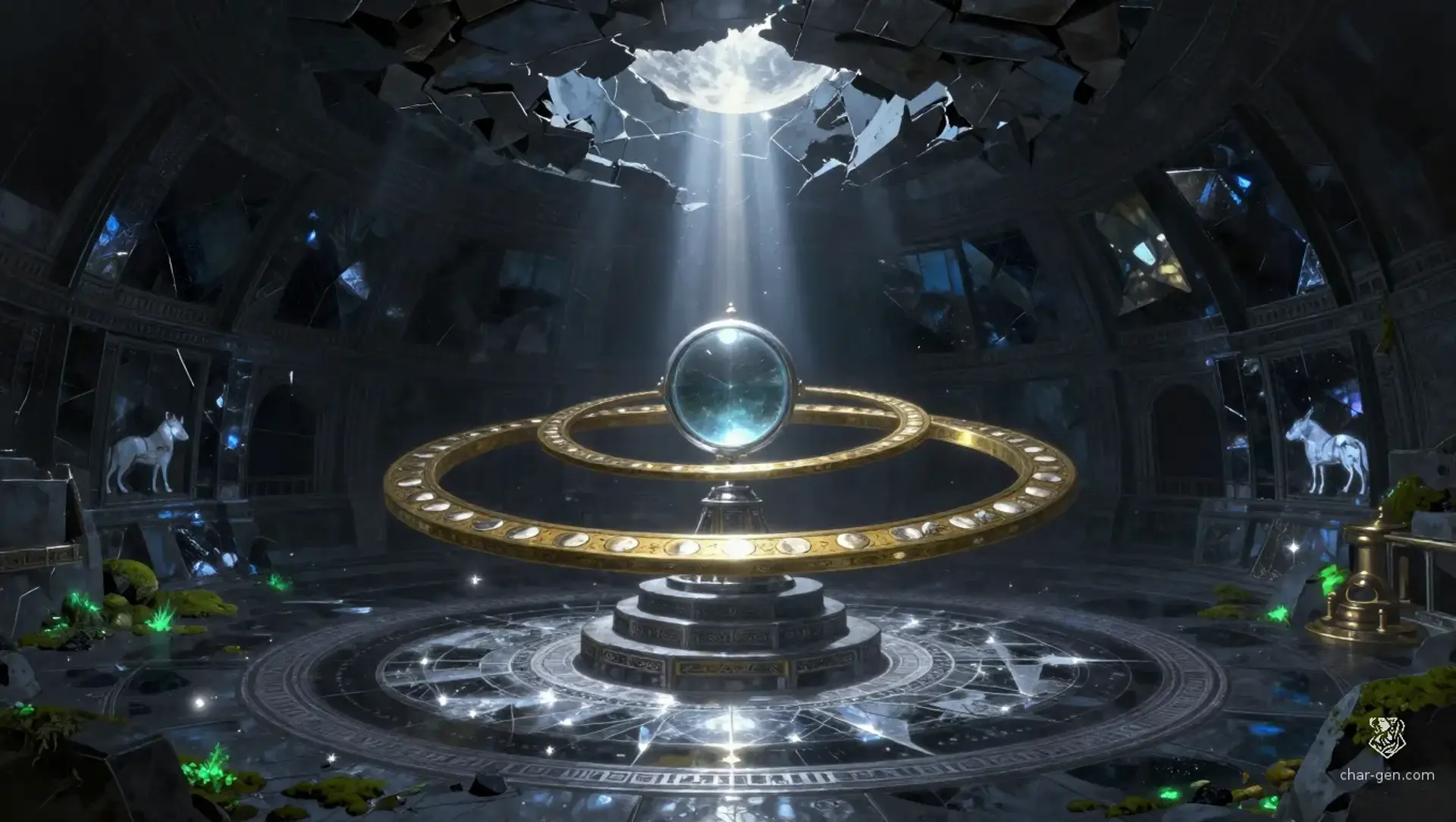 The Echoes of the Lunar Glass - AI-generated fantasy Puzzle