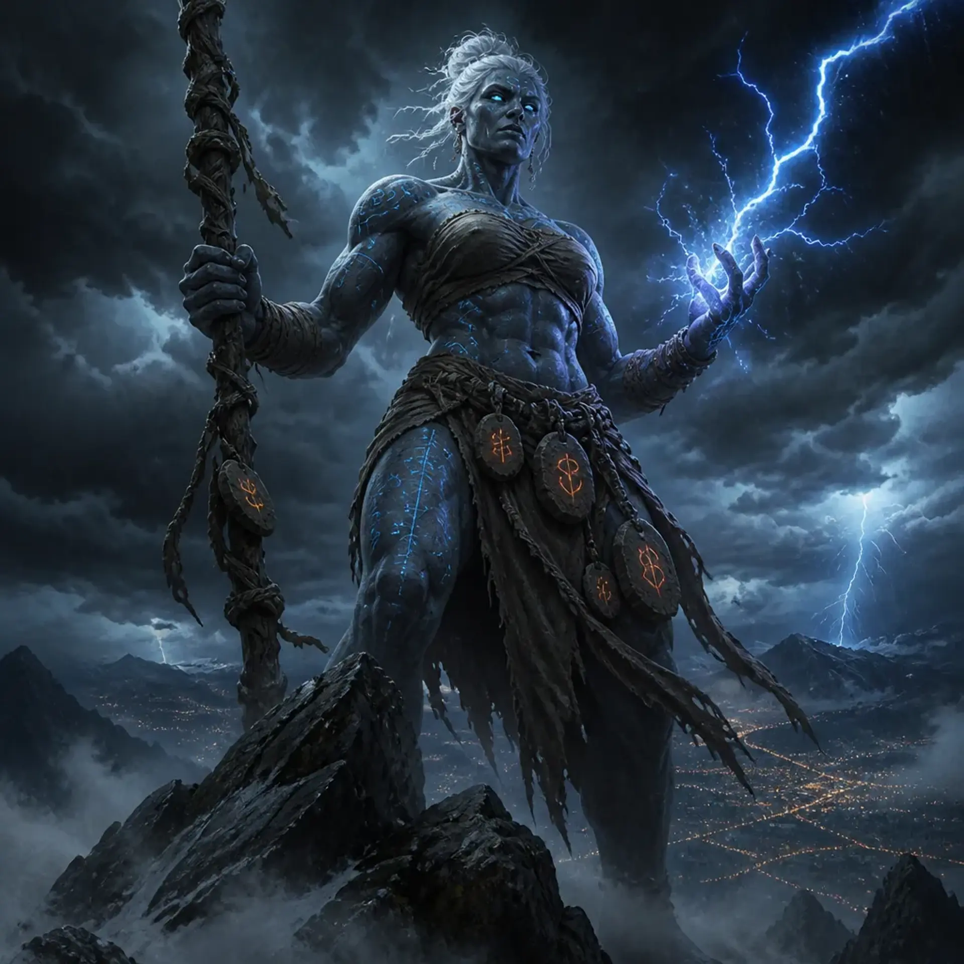 Thullkani Stone-Speaker - AI-generated fantasy Character