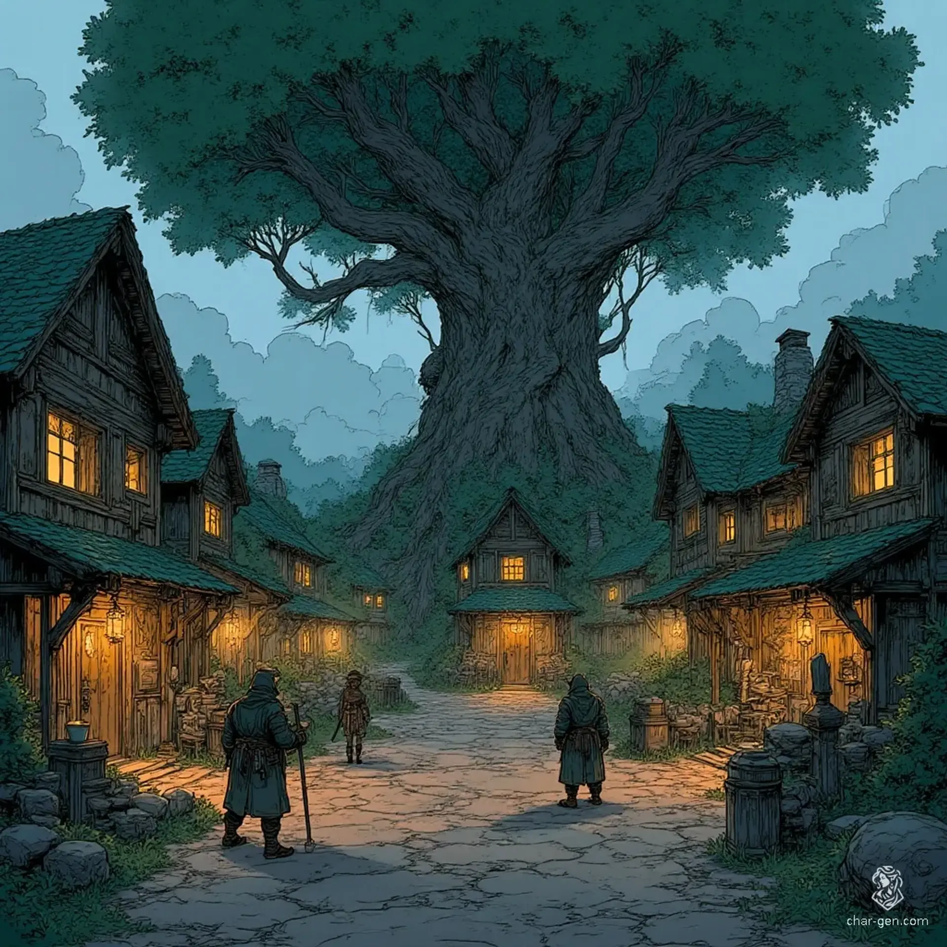 Mossvale - AI-generated fantasy Settlement