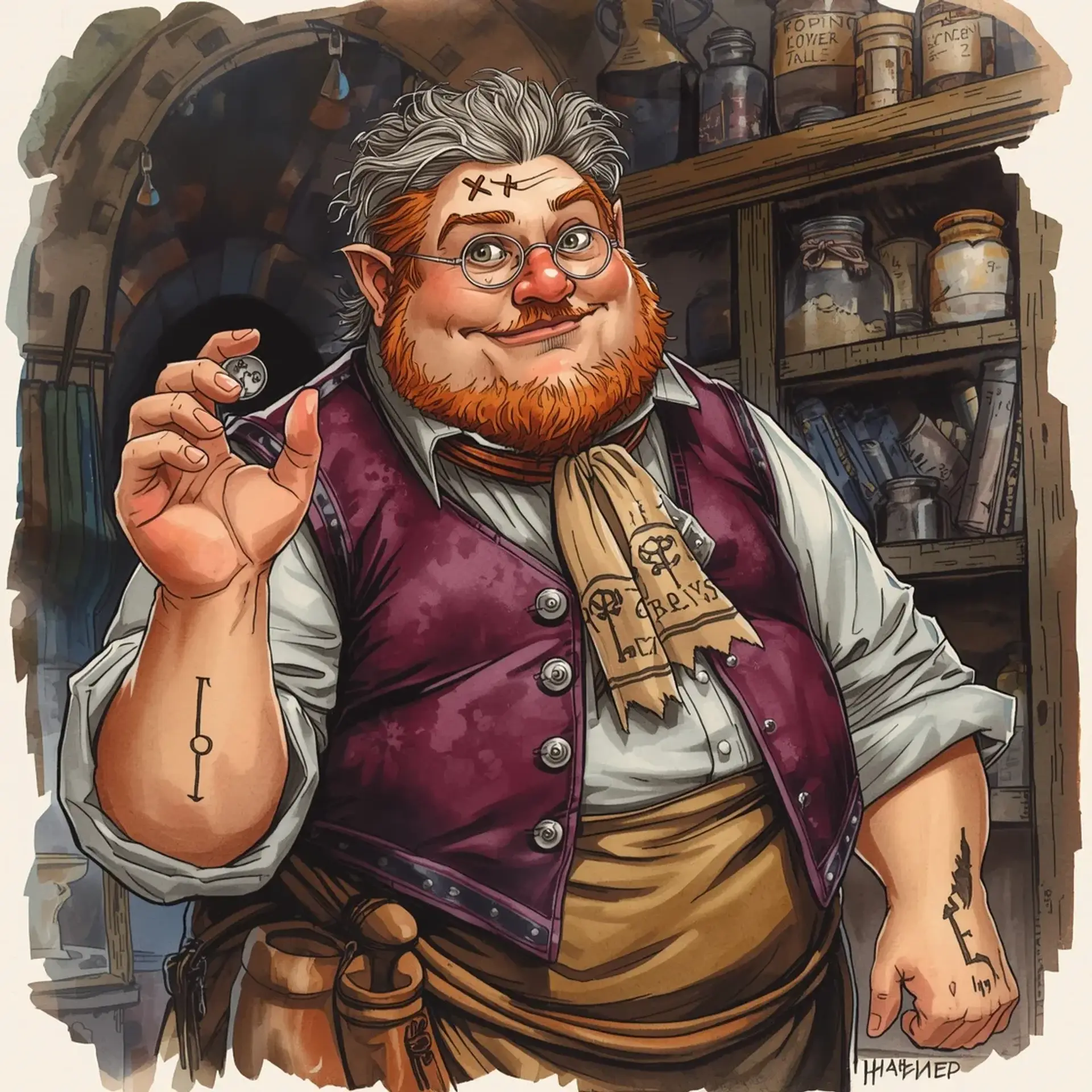 Barnaby Buck Bramblefoot - AI-generated fantasy NPC