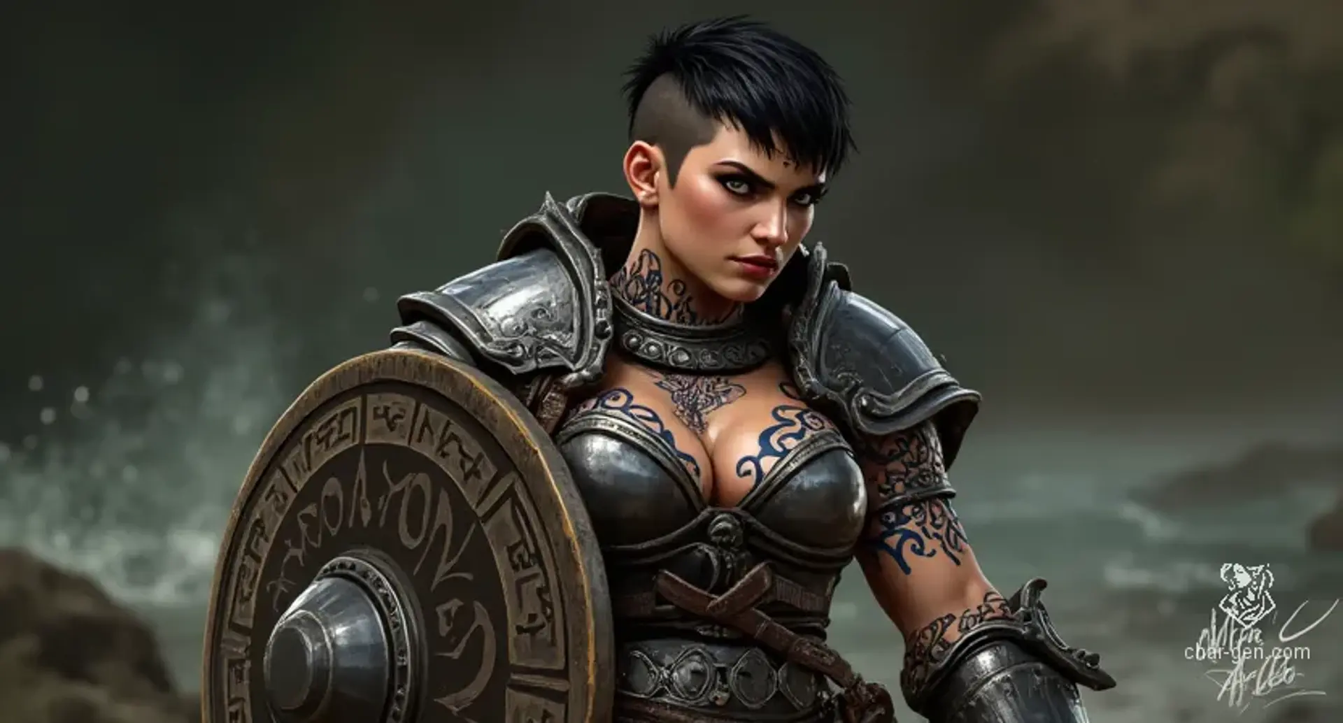 Bryndis Stonebraid - AI-generated fantasy NPC