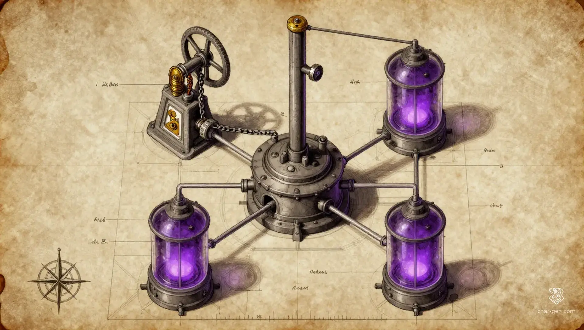 The Reversion Vats of Shudde-M'ell - AI-generated fantasy Puzzle