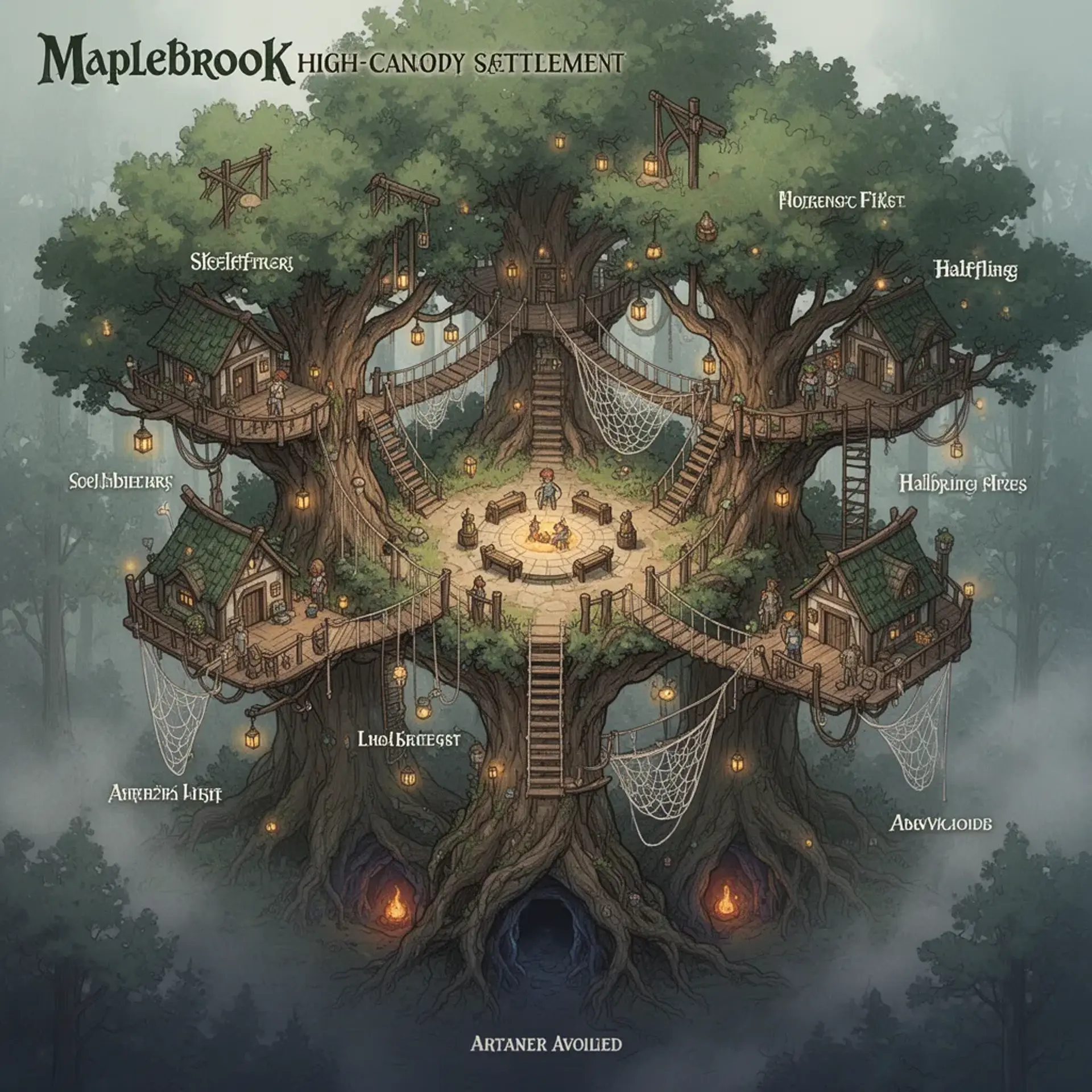 Maplebrook - AI-generated fantasy Settlement